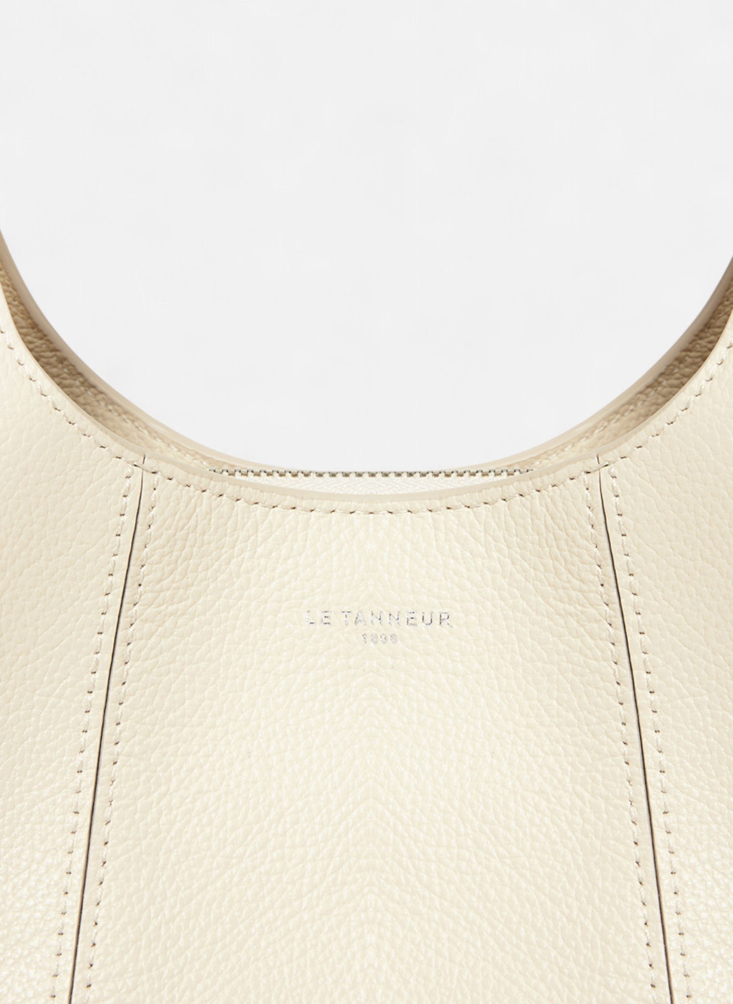 Petit sac à main juliette en cuir grainé LE TANNEUR Blanc