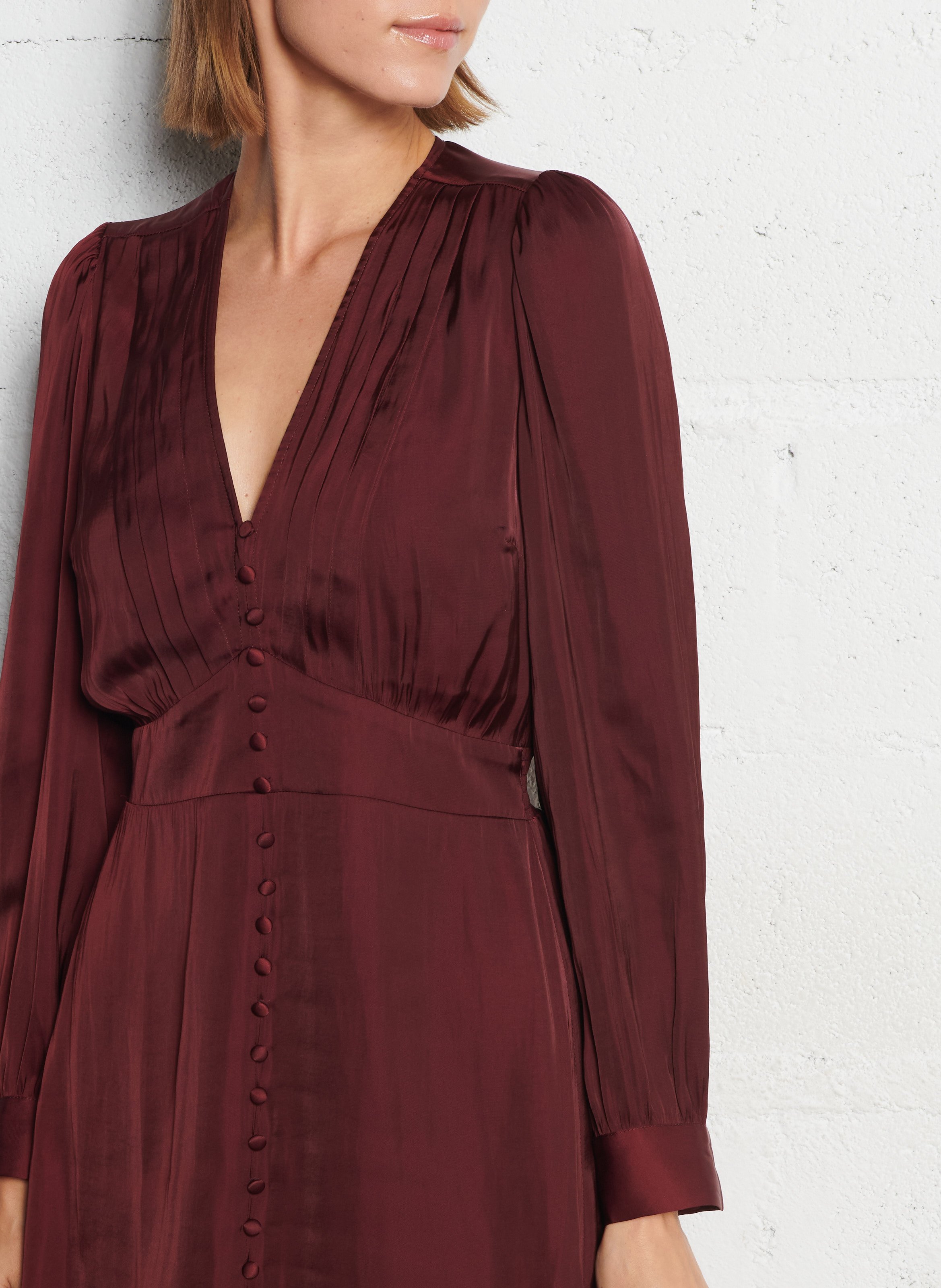 Robe midi plissée IKKS Violet