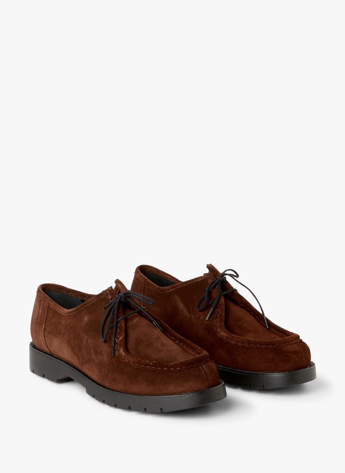 Kleman Derbies Avec Lacets En Cuir Suedé In Brown