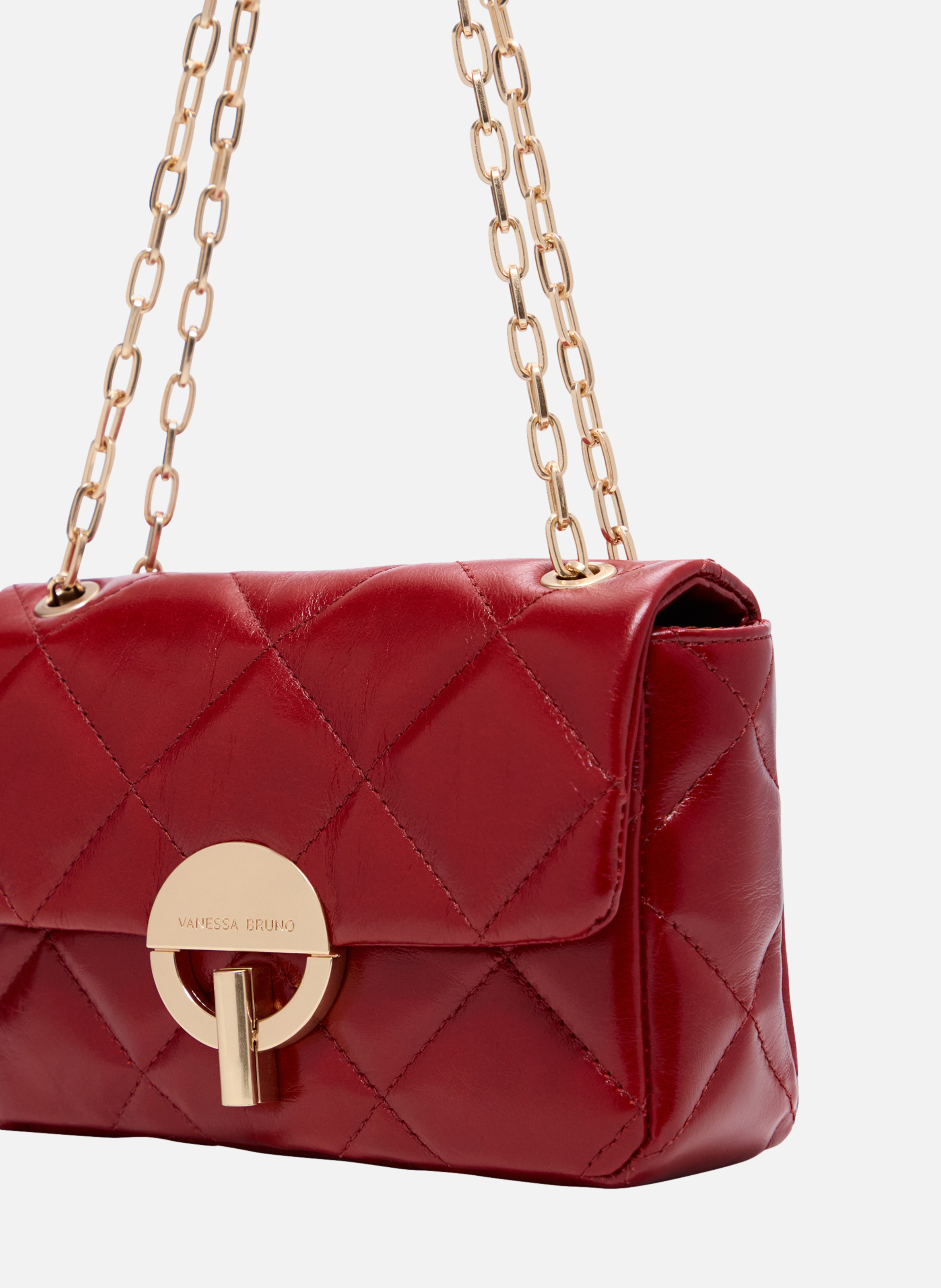 Moyen Sac MOON En Cuir VANESSA BRUNO Rouge