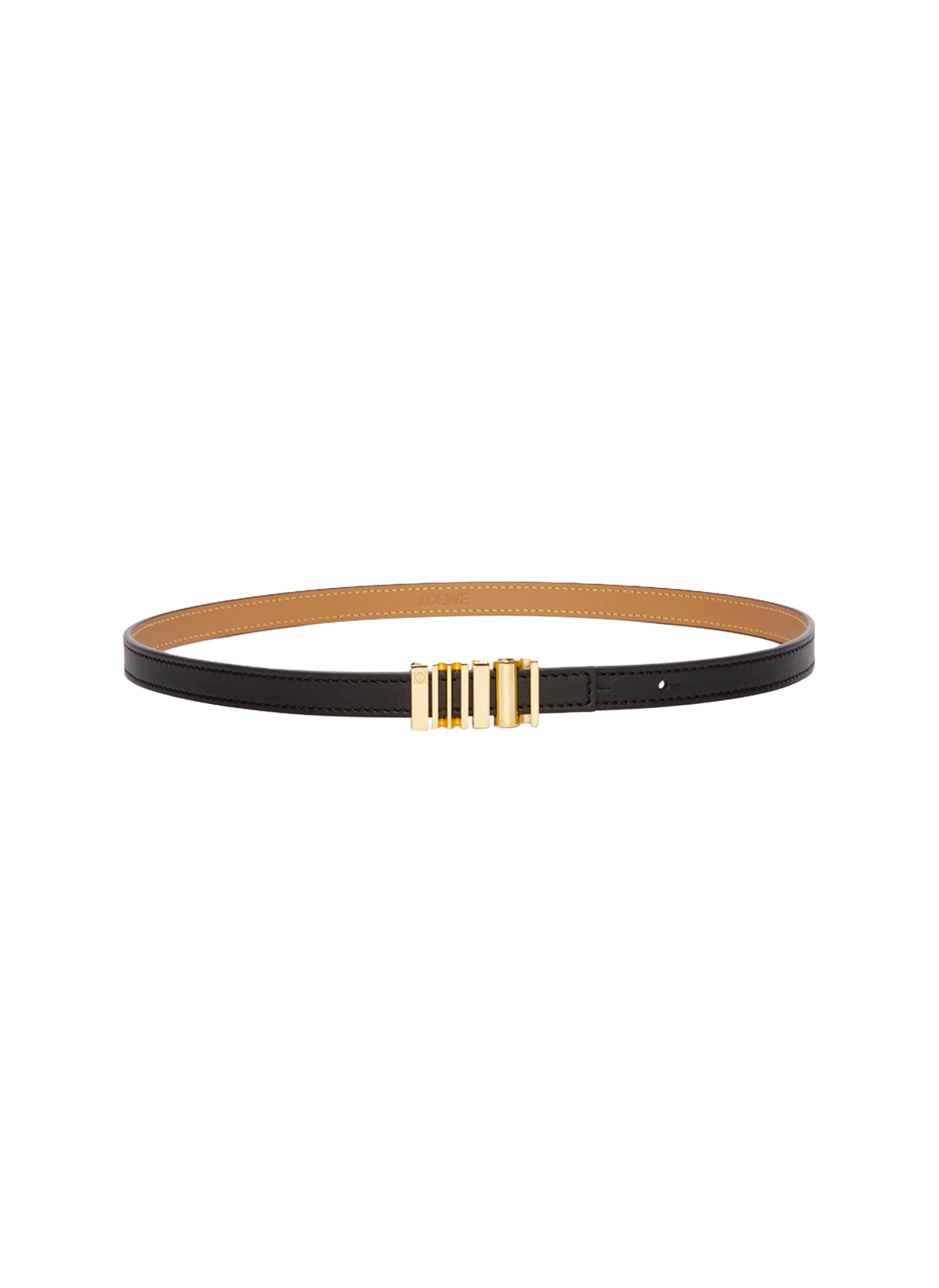 Thin belt in smooth leather with graphic buckle LOEWE Black