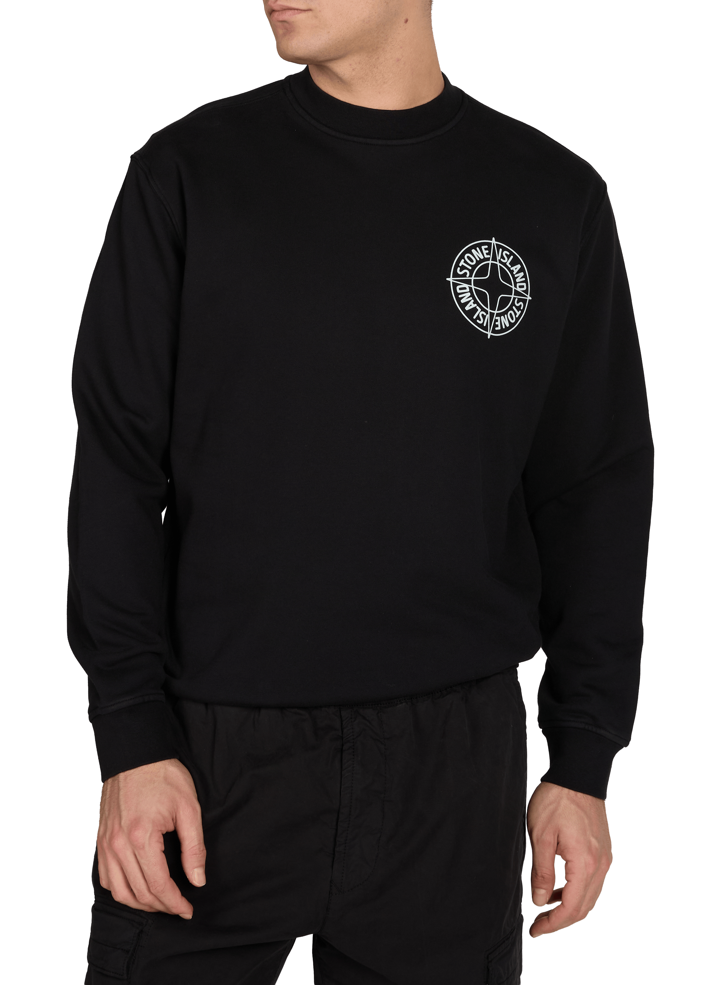 Sweatshirt en coton STONE ISLAND Noir