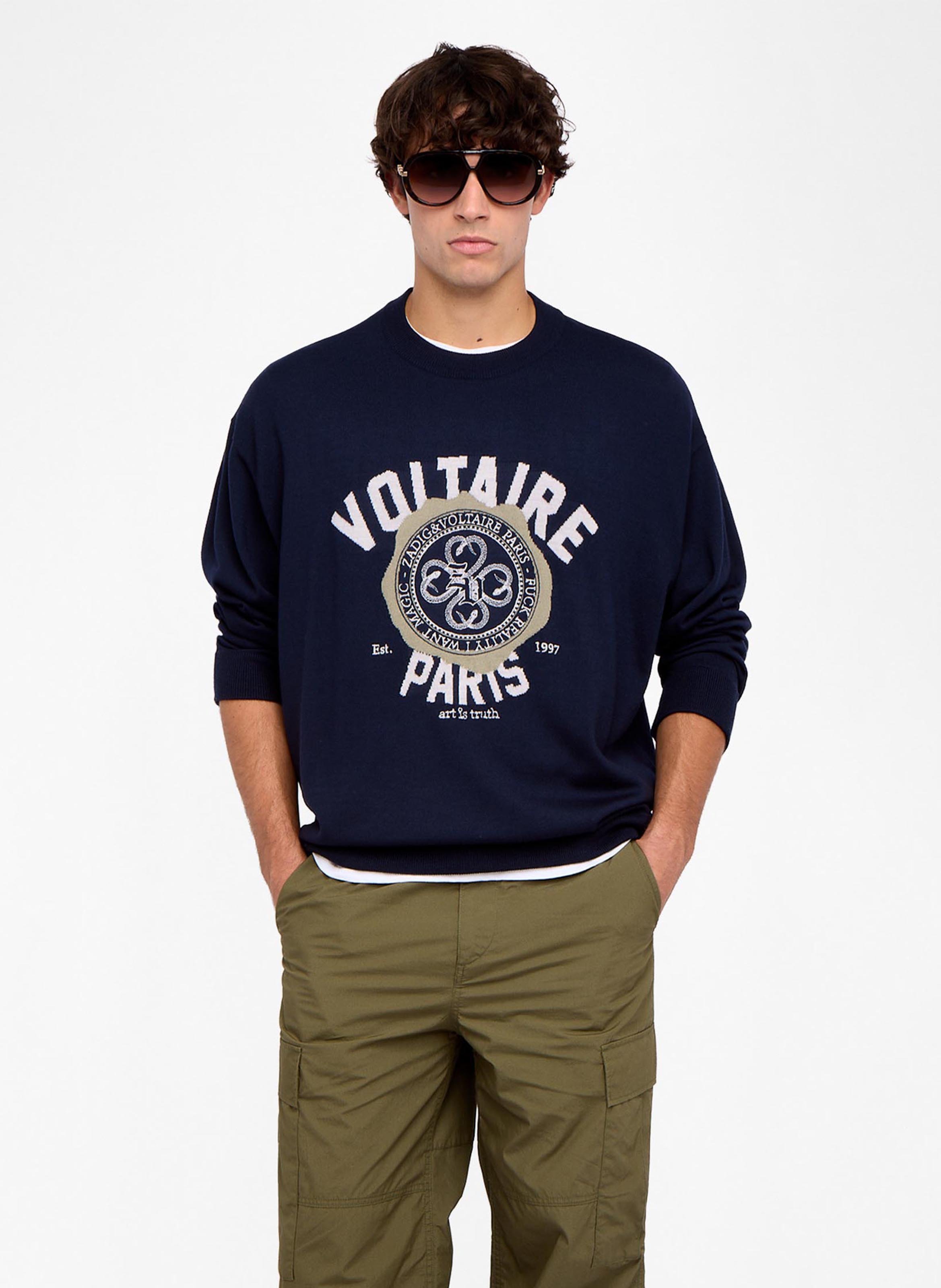 Pull droit en laine swonny ZADIG&VOLTAIRE Bleu