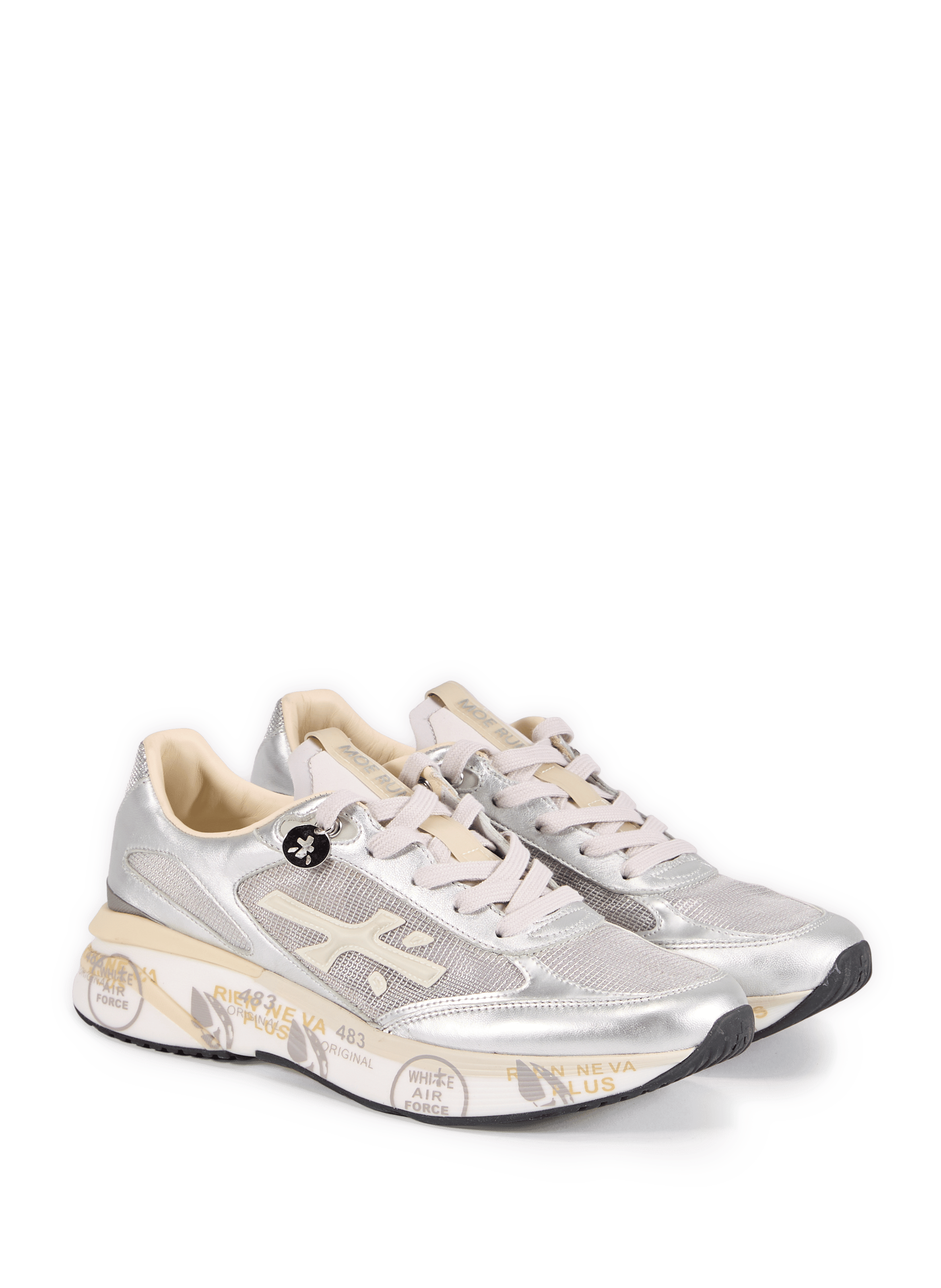 Baskets Moerund brillantes et compensées PREMIATA White