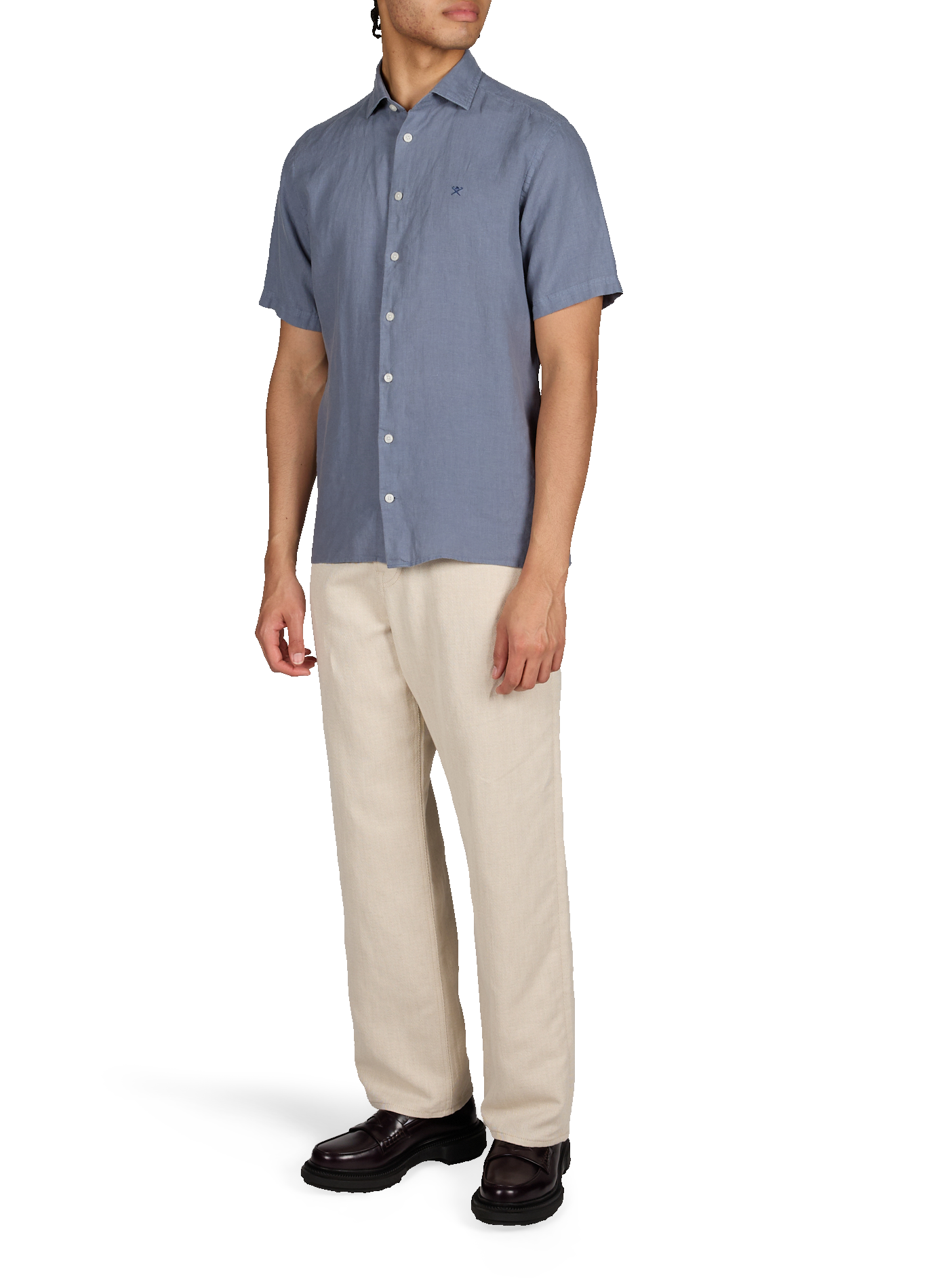 Chemise en lin  HACKETT Bleu