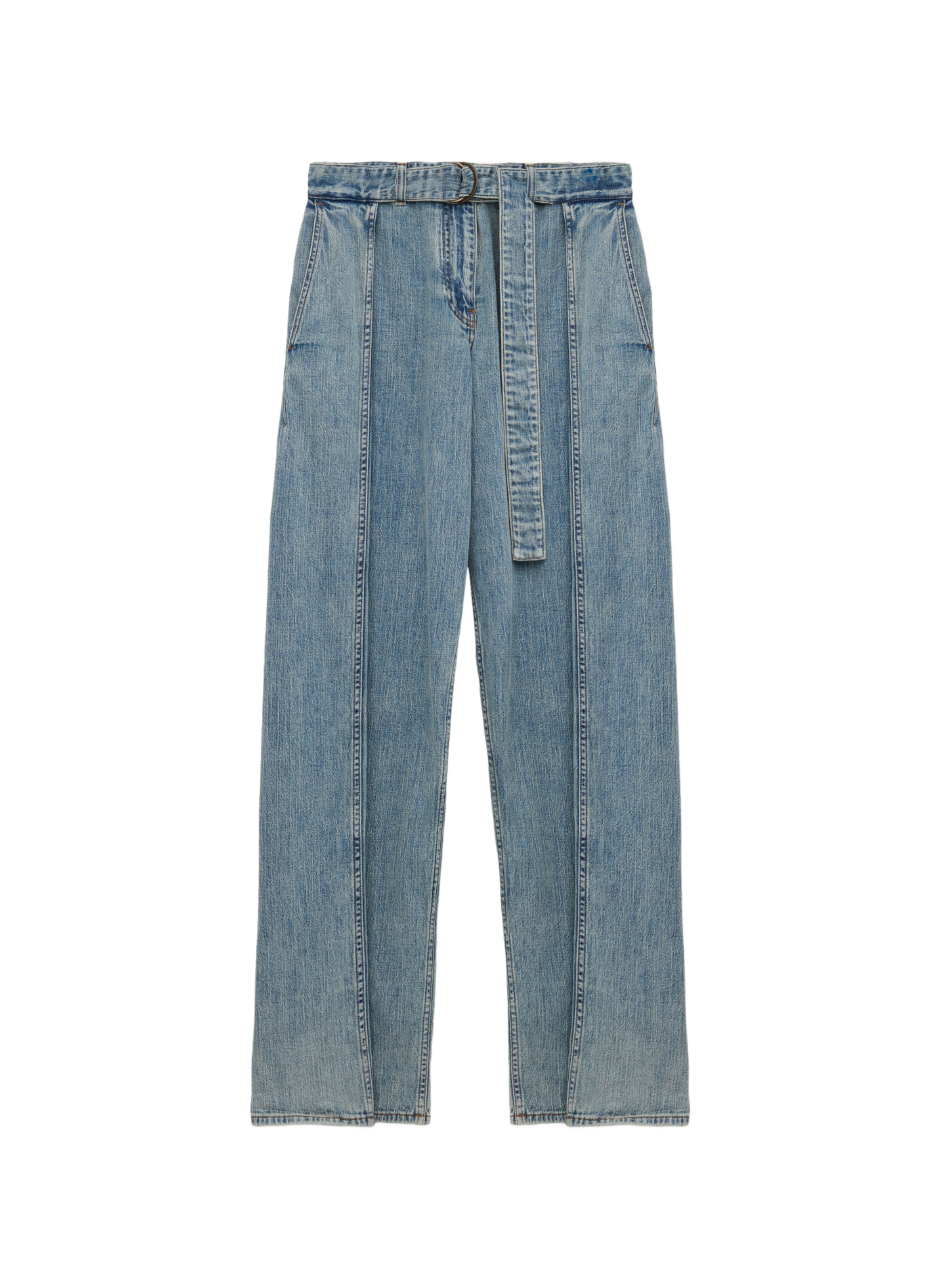 Jean ceinturé en denim de coton LOEWE Bleu