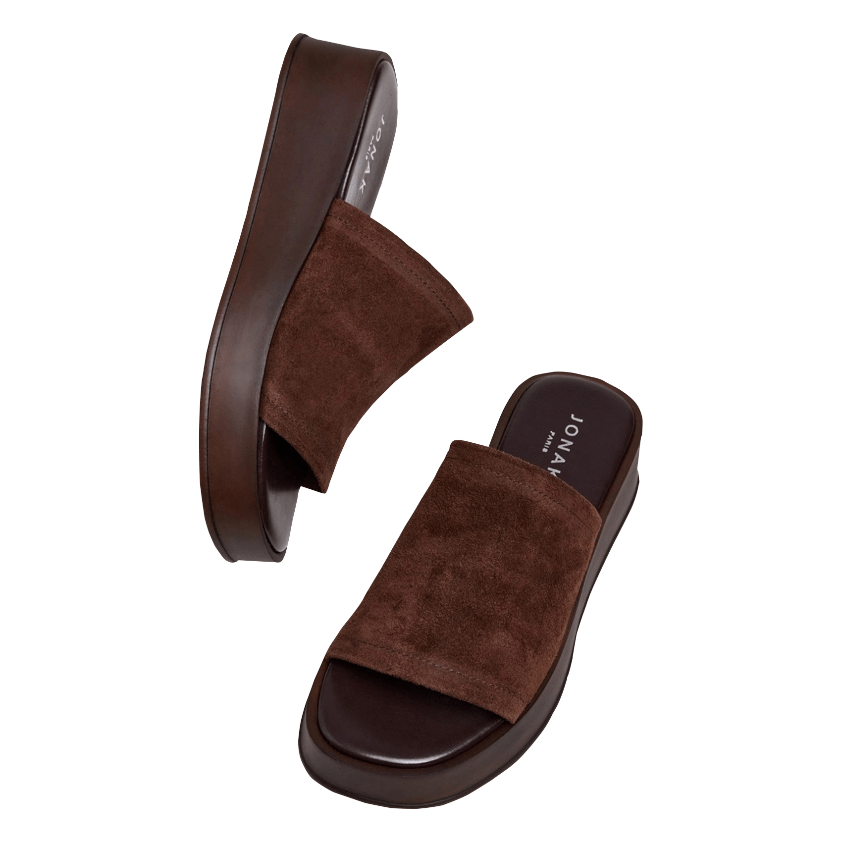 Sandales compensées en cuir evann JONAK Marron