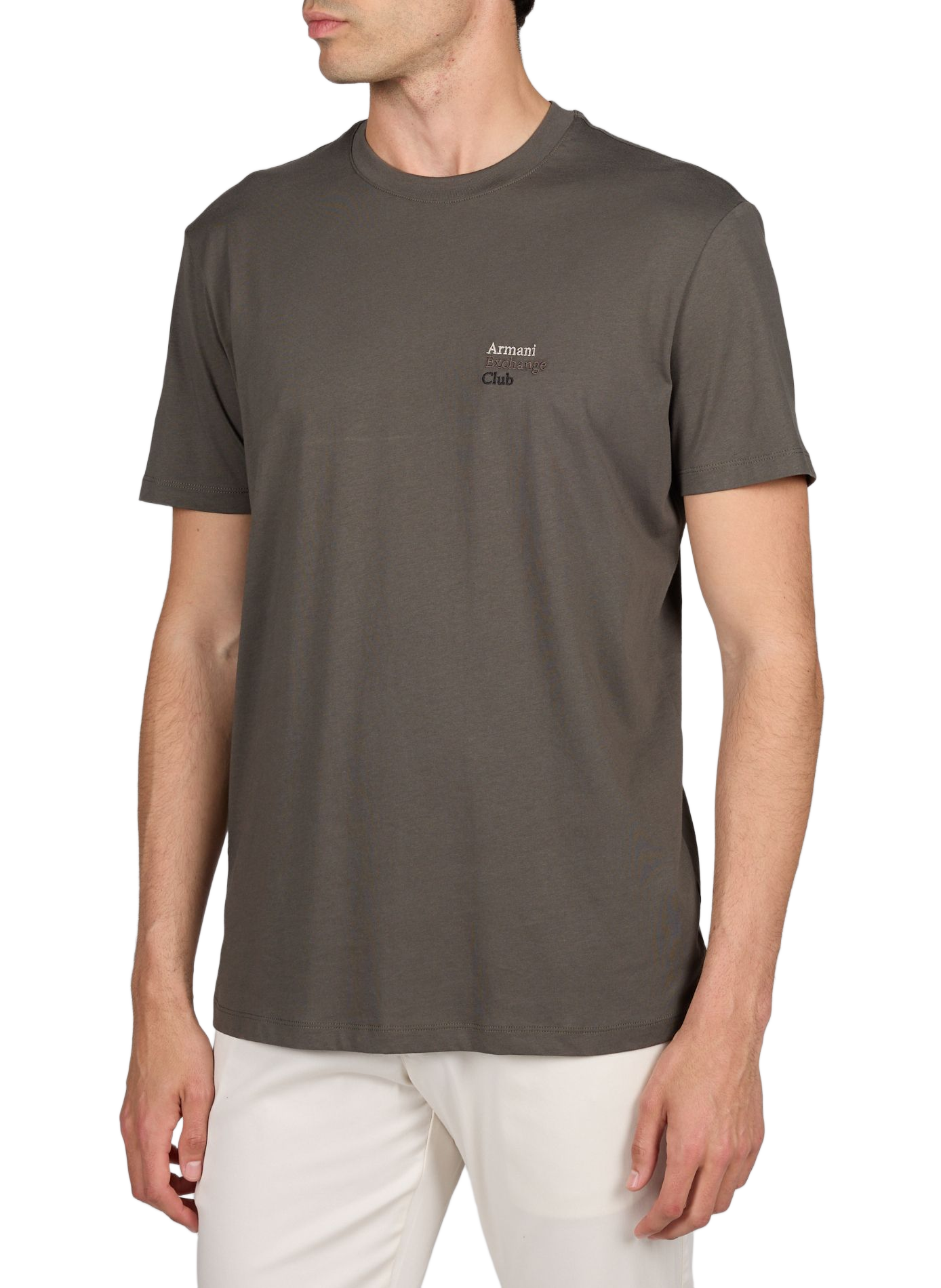 T-shirt à logo en coton  ARMANI EXCHANGE Kaki
