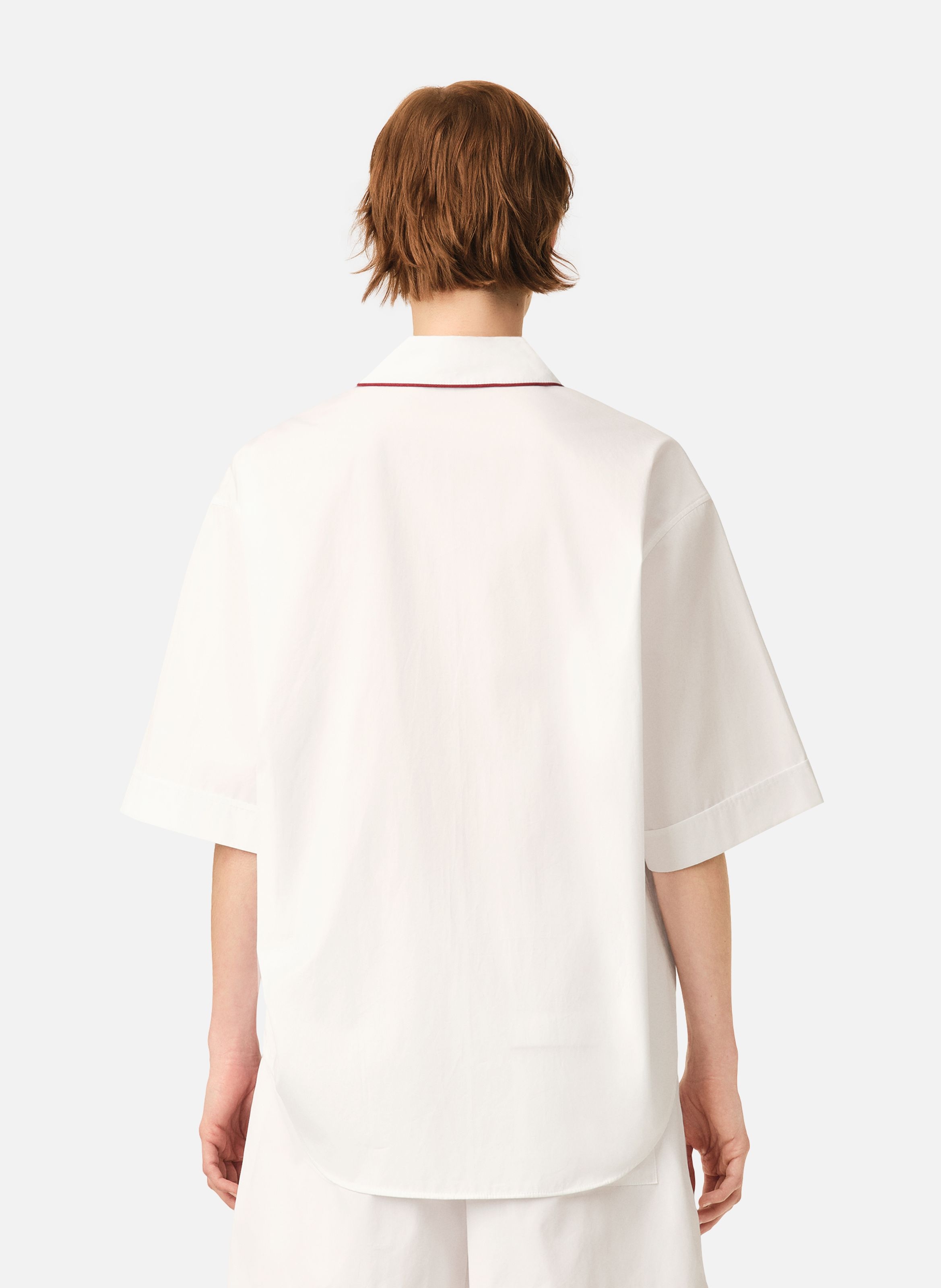Chemise manches courtes ami de coeur flèche unisexe en coton AMI PARIS Blanc