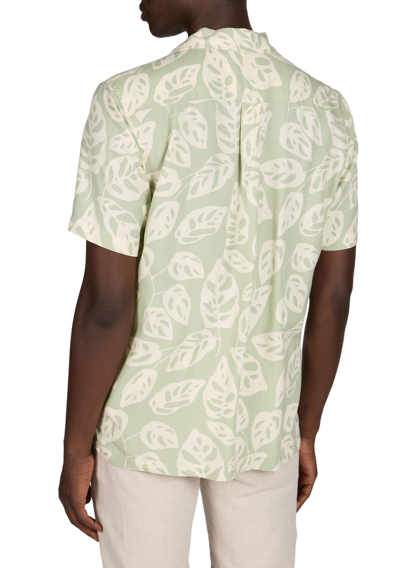 Chemise manches courtes à motif floral PIERRE CARDIN Vert