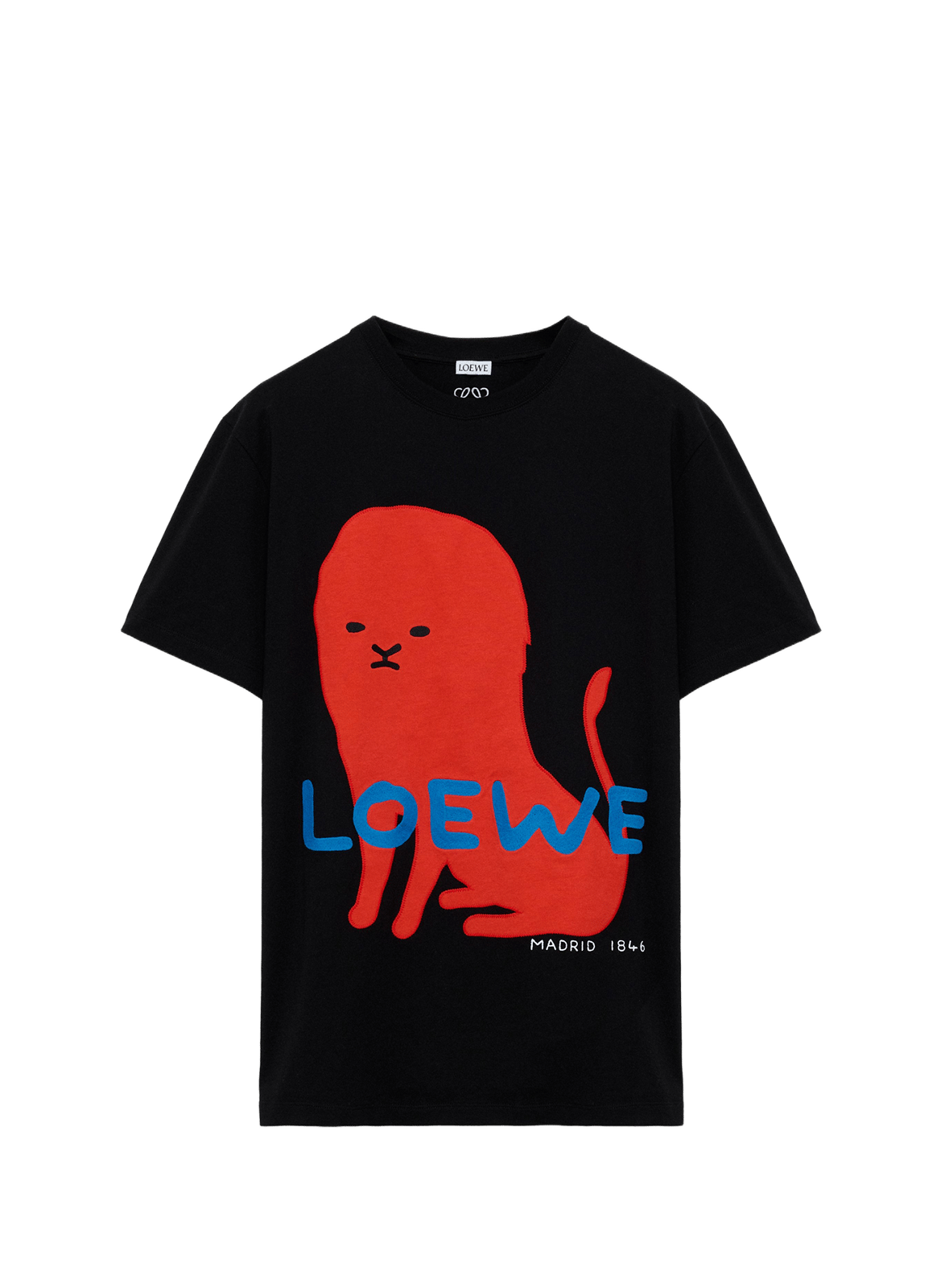 Kapsel 180 Jahre - Klassisches bedrucktes Baumwoll-T-Shirt LOEWE Schwarz