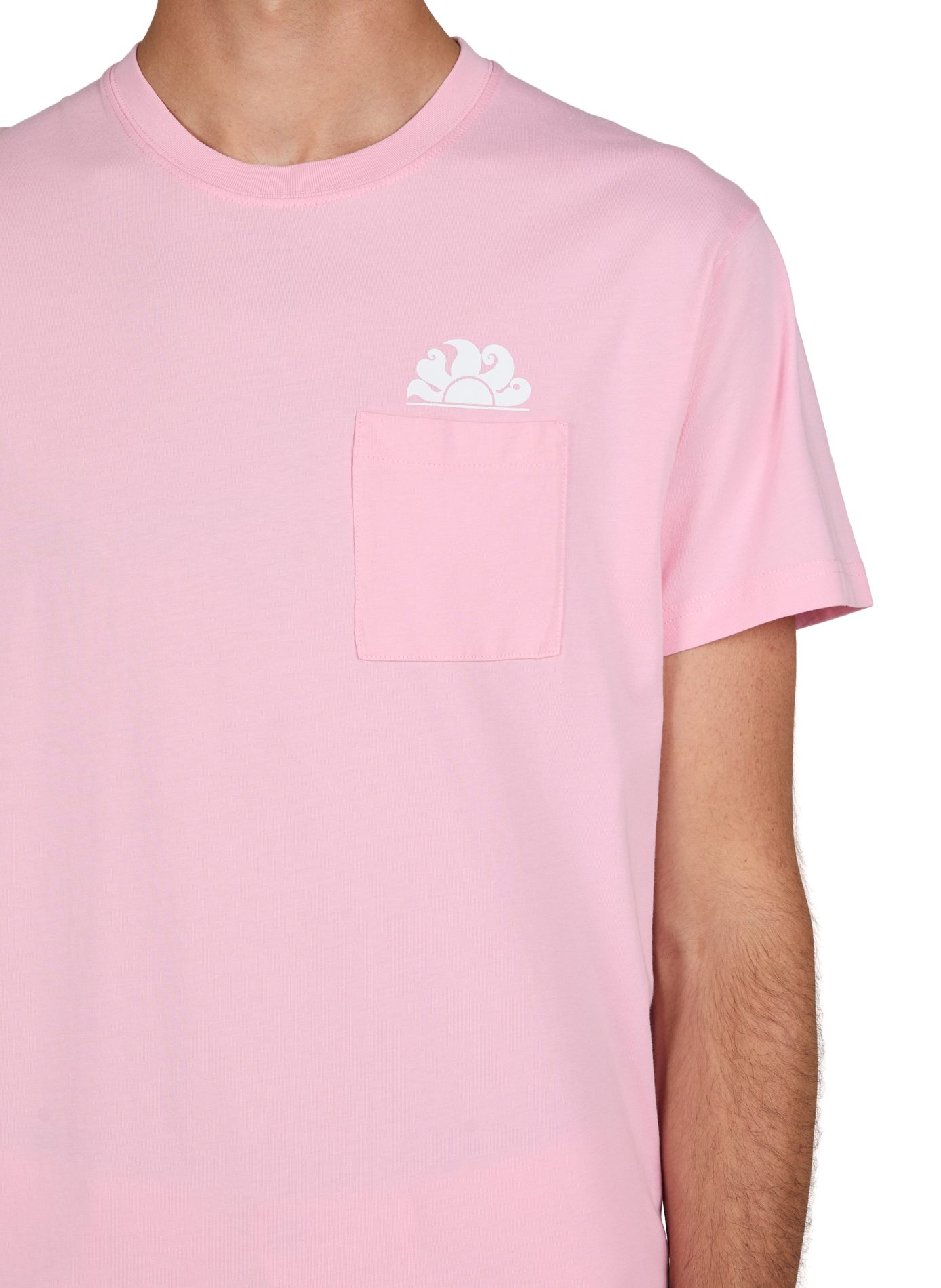 Round neck cotton t-shirt SUNDEK Pink