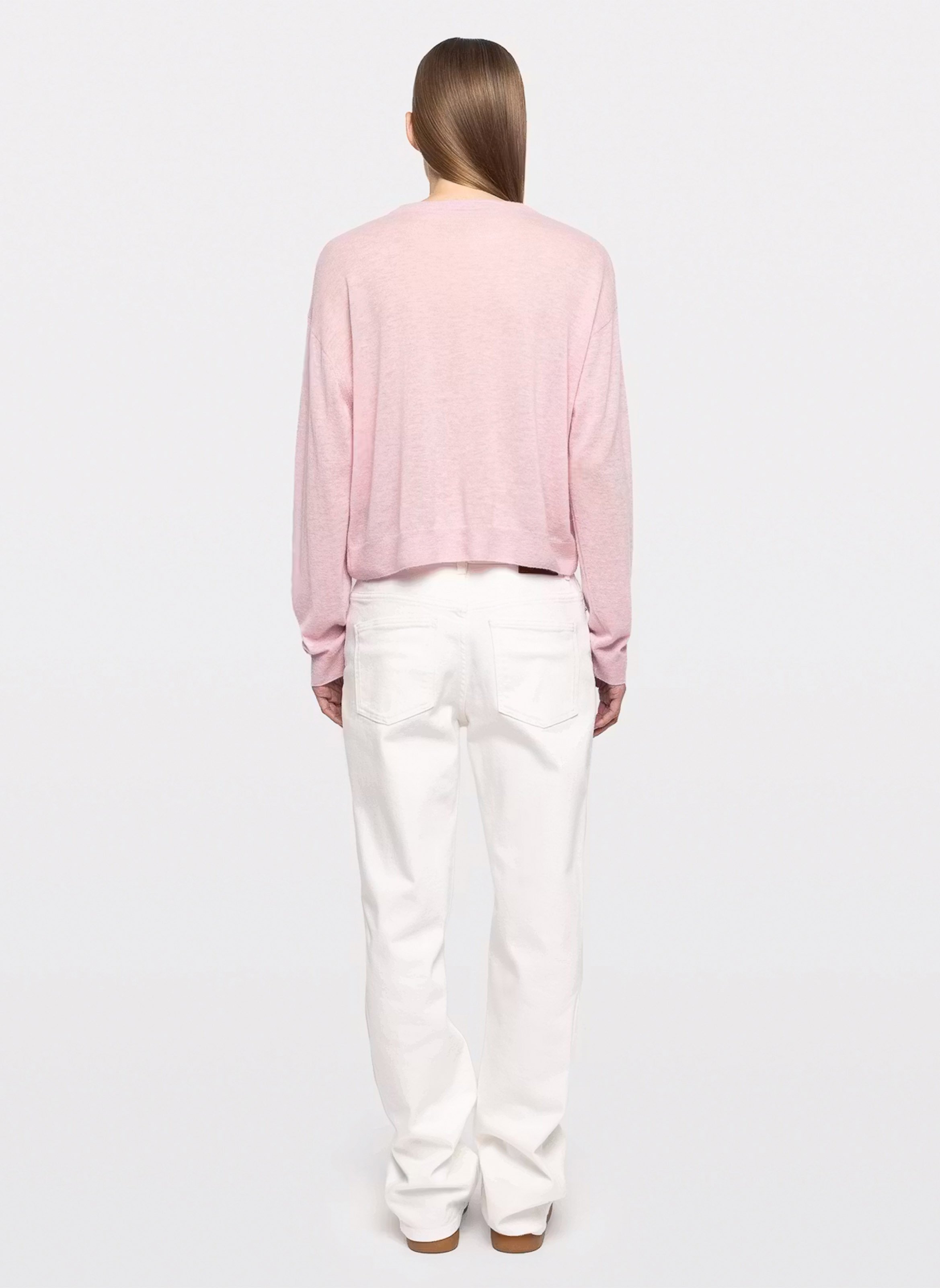 Pull oversize col rond en cachemire swapy ZADIG&VOLTAIRE Rose