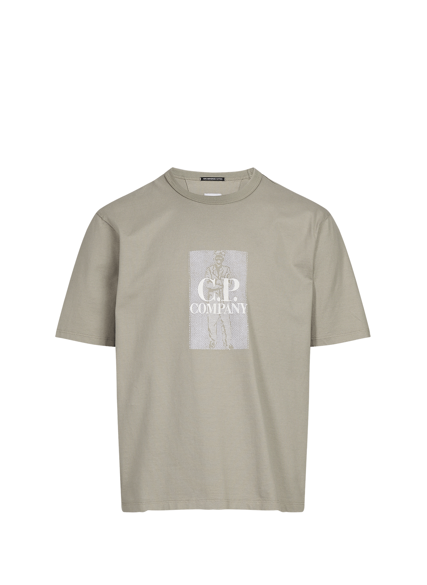 T-shirt à logo en coton CP COMPANY Gris