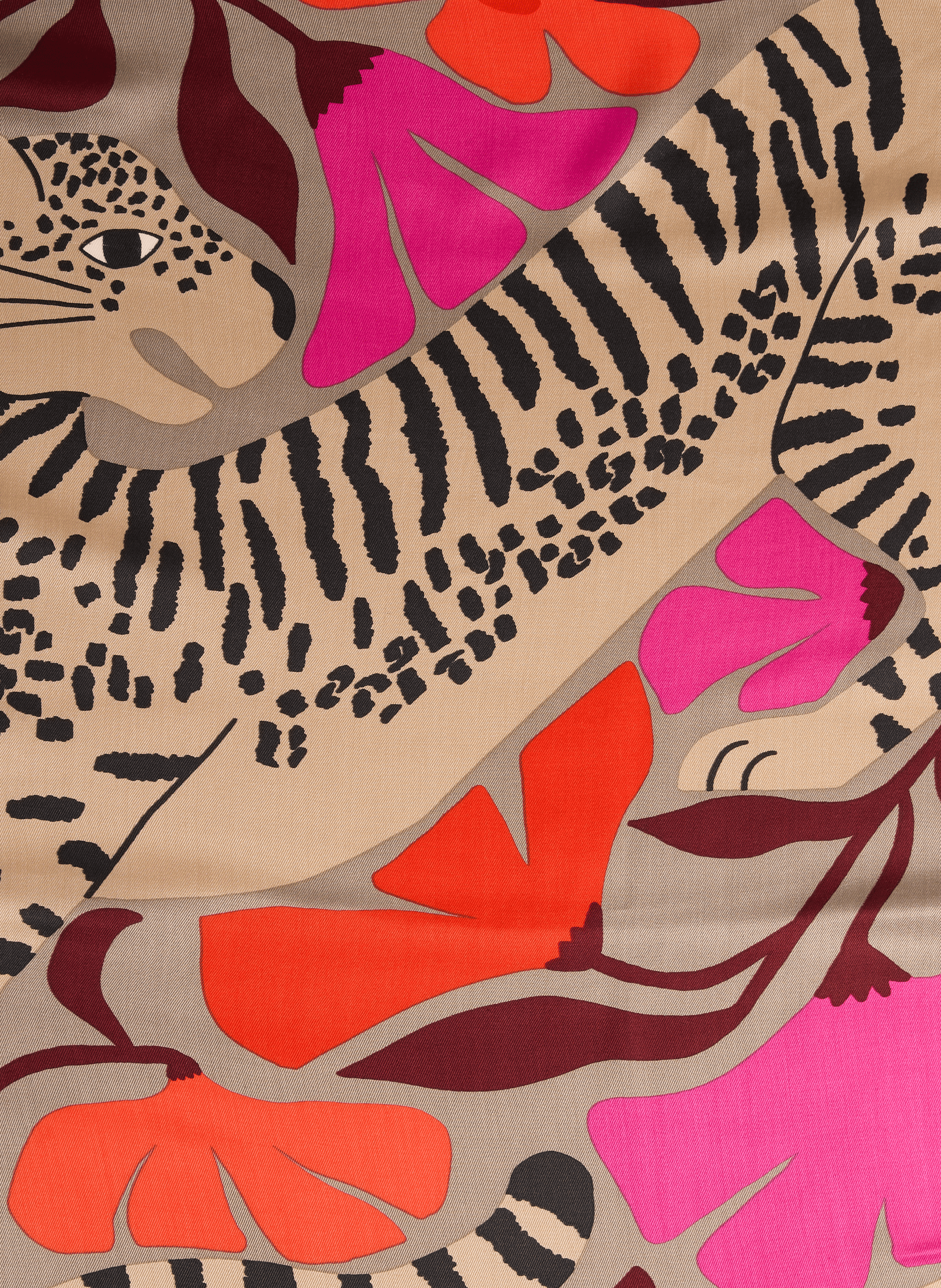 Printed silk blend scarf INOUI EDITIONS Beige