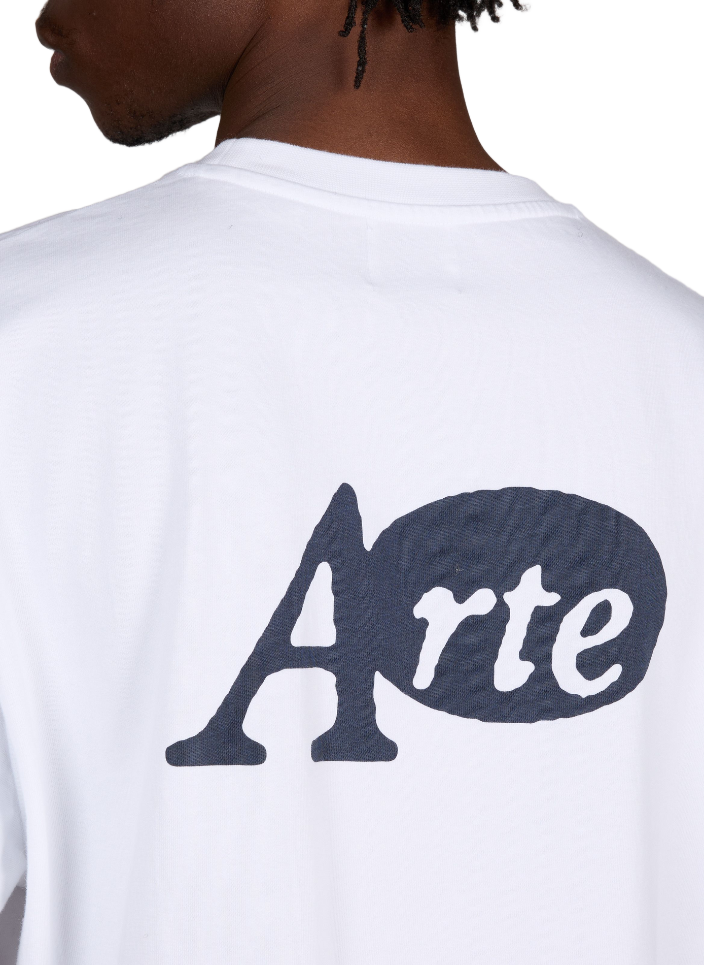 T-shirt droit col rond imprimé en coton ARTE ANTWERP Blanc