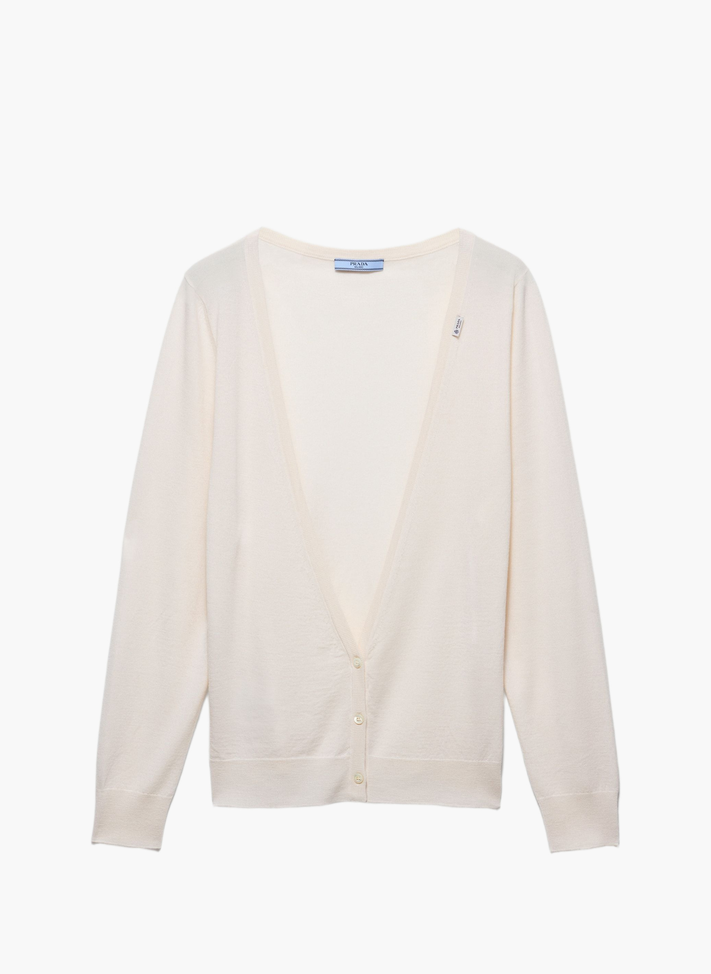 Cardigan en cachemire PRADA Blanc