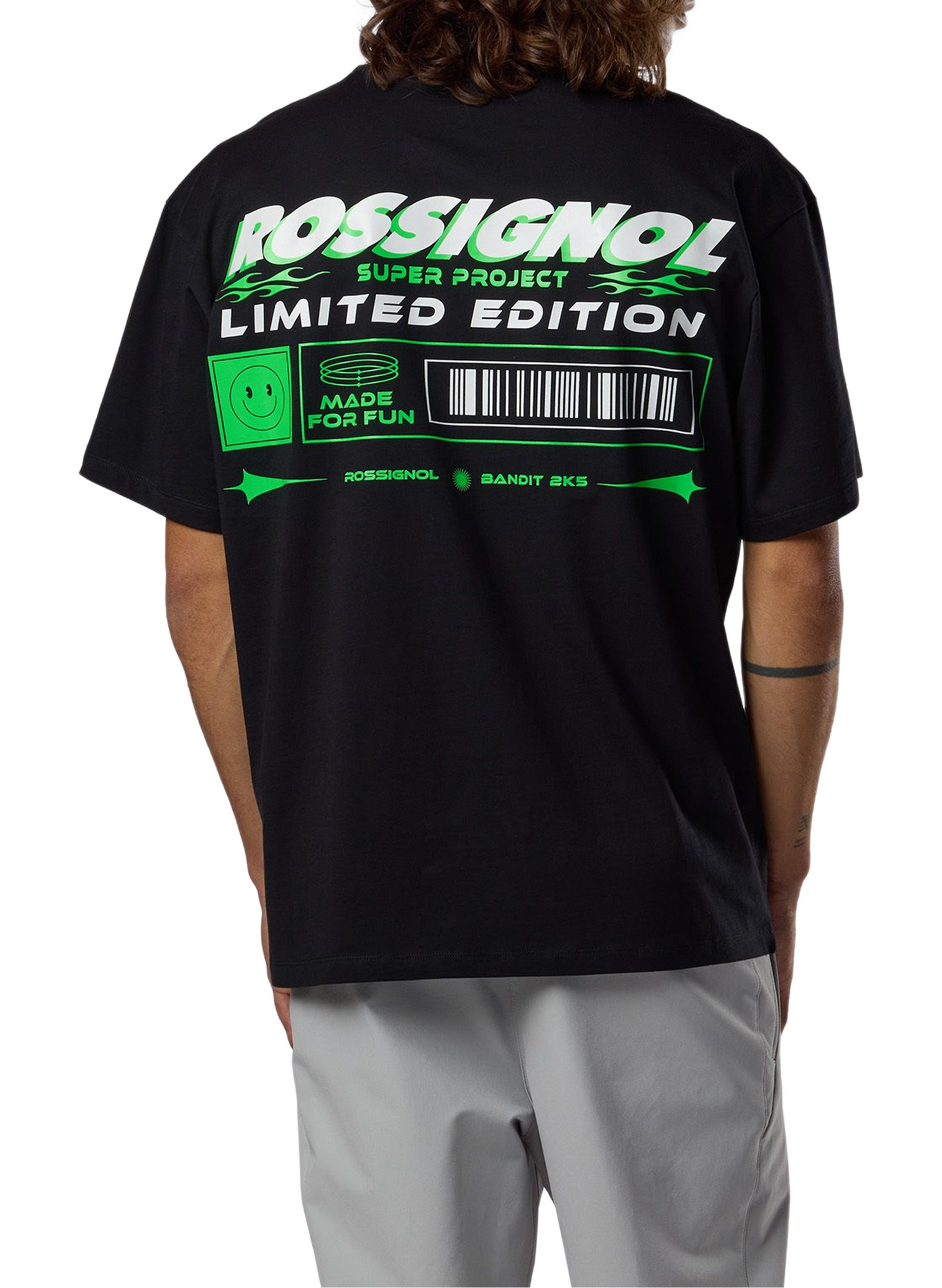 T-shirt droit col rond imprimé en coton ROSSIGNOL Schwarz