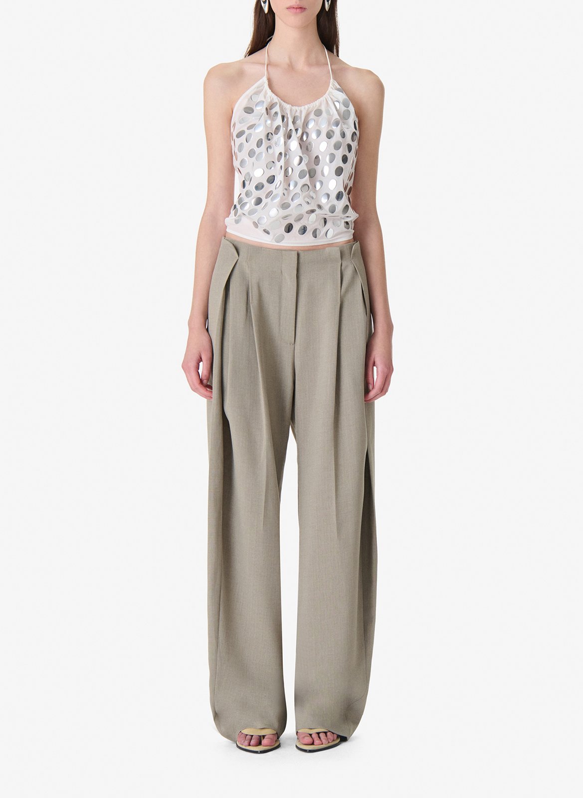 Pantalon large à pinces sonja IRO Kaki