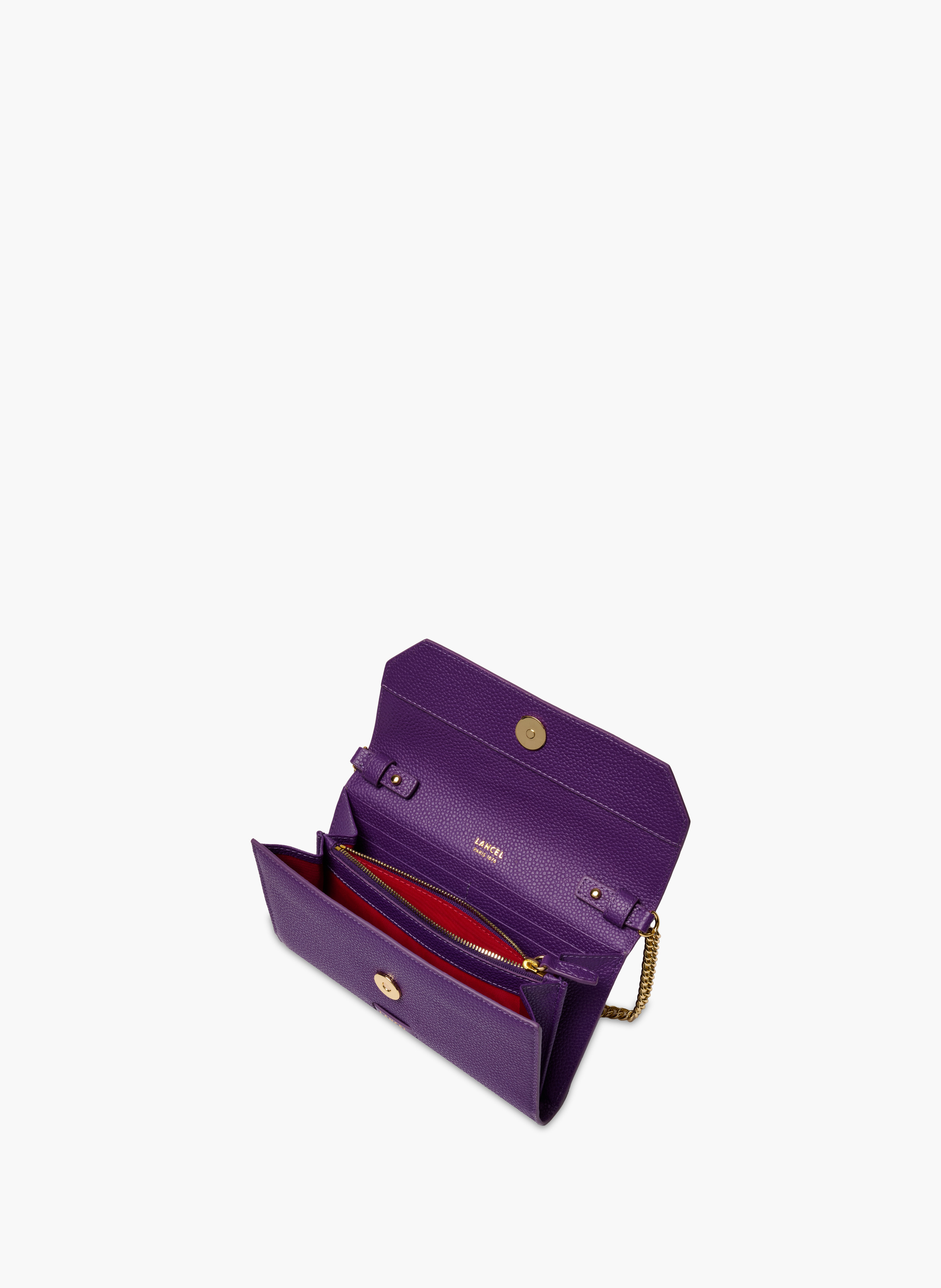 Portefeuille chaîne ninon de lancel en cuir LANCEL Violet