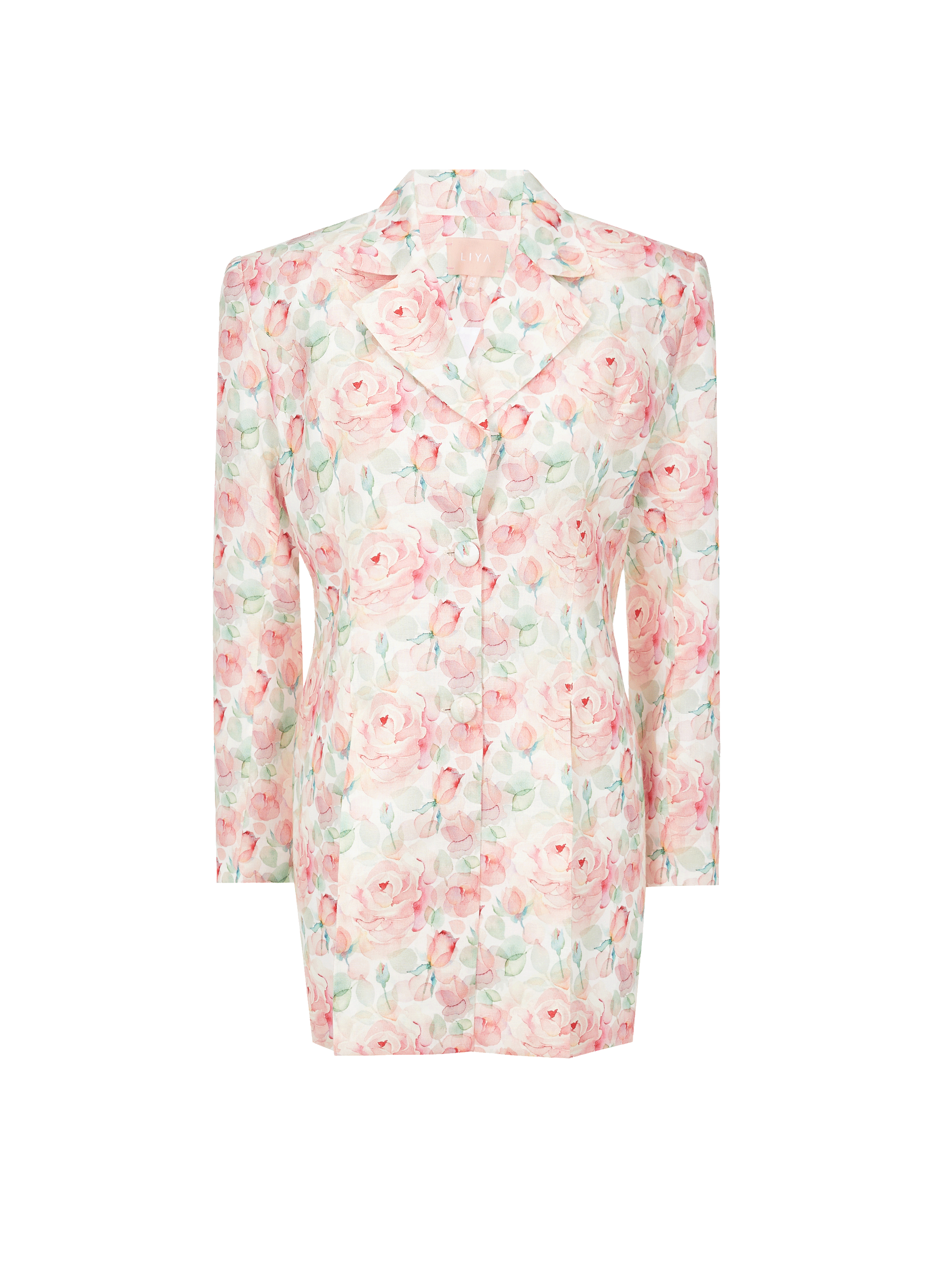 Blazer imprimé en lin