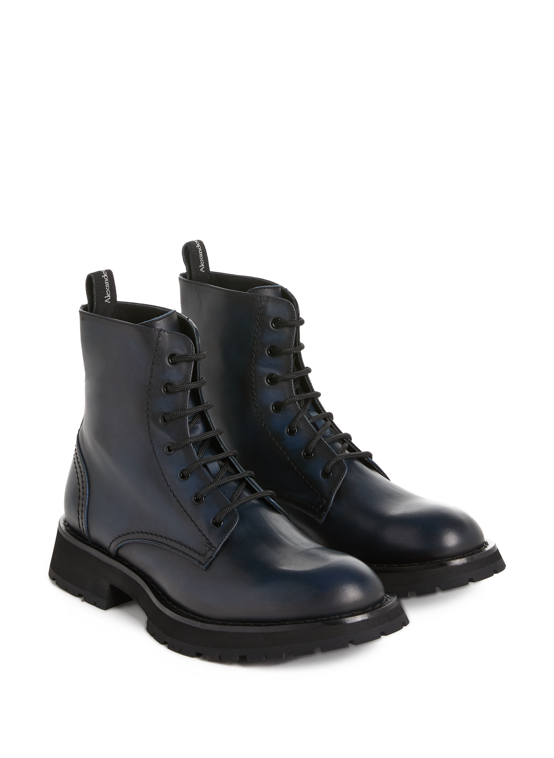 Bottines à lacets en cuir