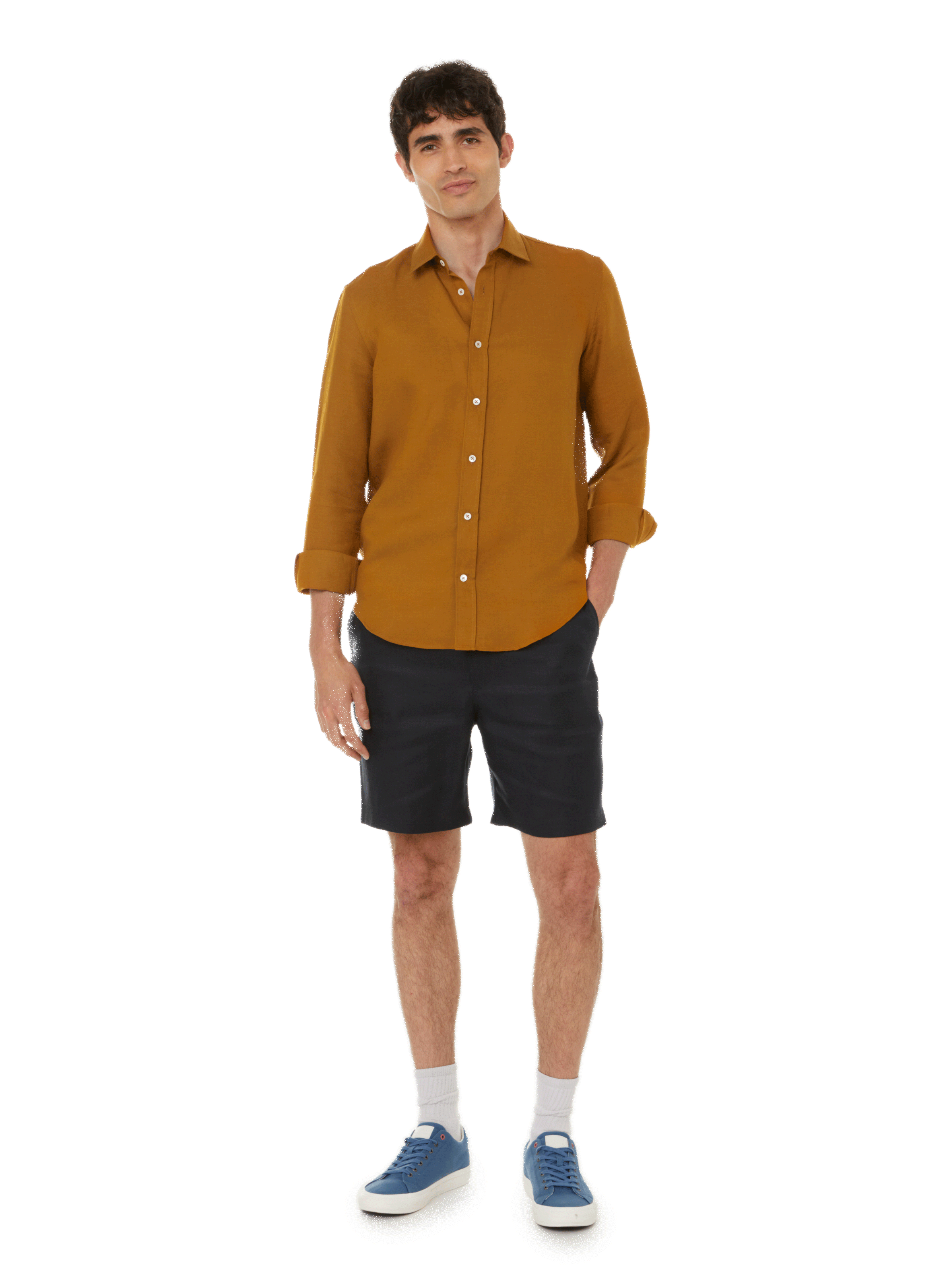 Bara linen and lyocell shirt EDITIONS 102 Brown