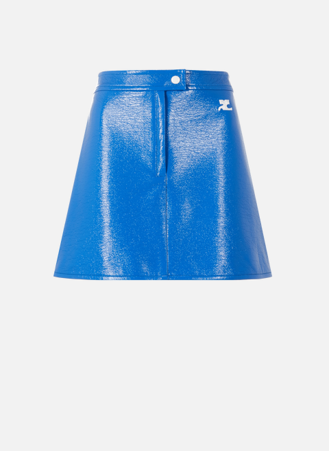 Reissue Mini Skirt in Blue Vinyl COURRÈGES 