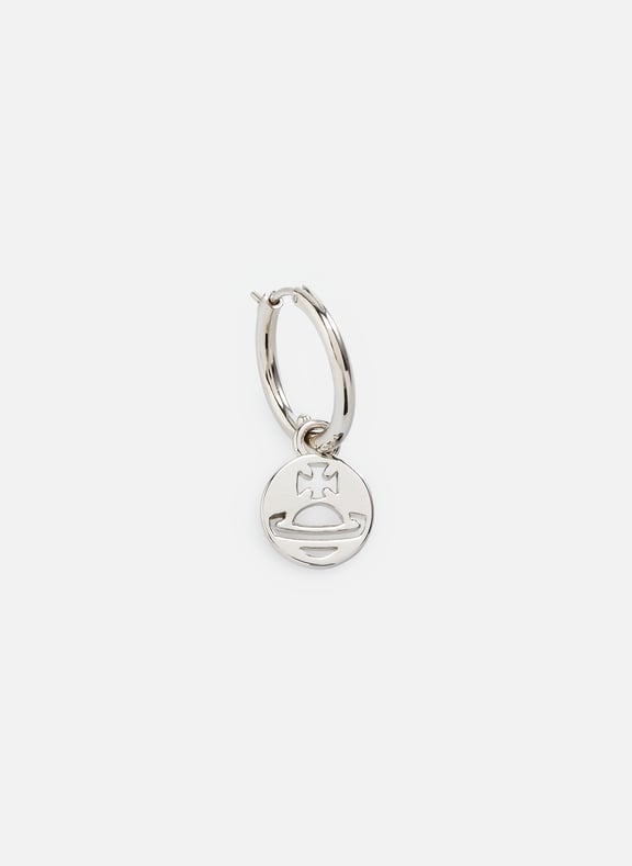Créoles Dario Single Hoop Argent by VIVIENNE WESTWOOD VIVIENNE WESTWOOD Créoles Dario Single Hoop Argent