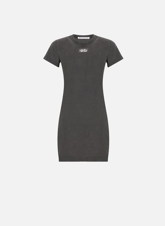 Robe courte moulante logo en relief ALEXANDER WANG Robe courte moulante logo en relief ALEXANDER WANG