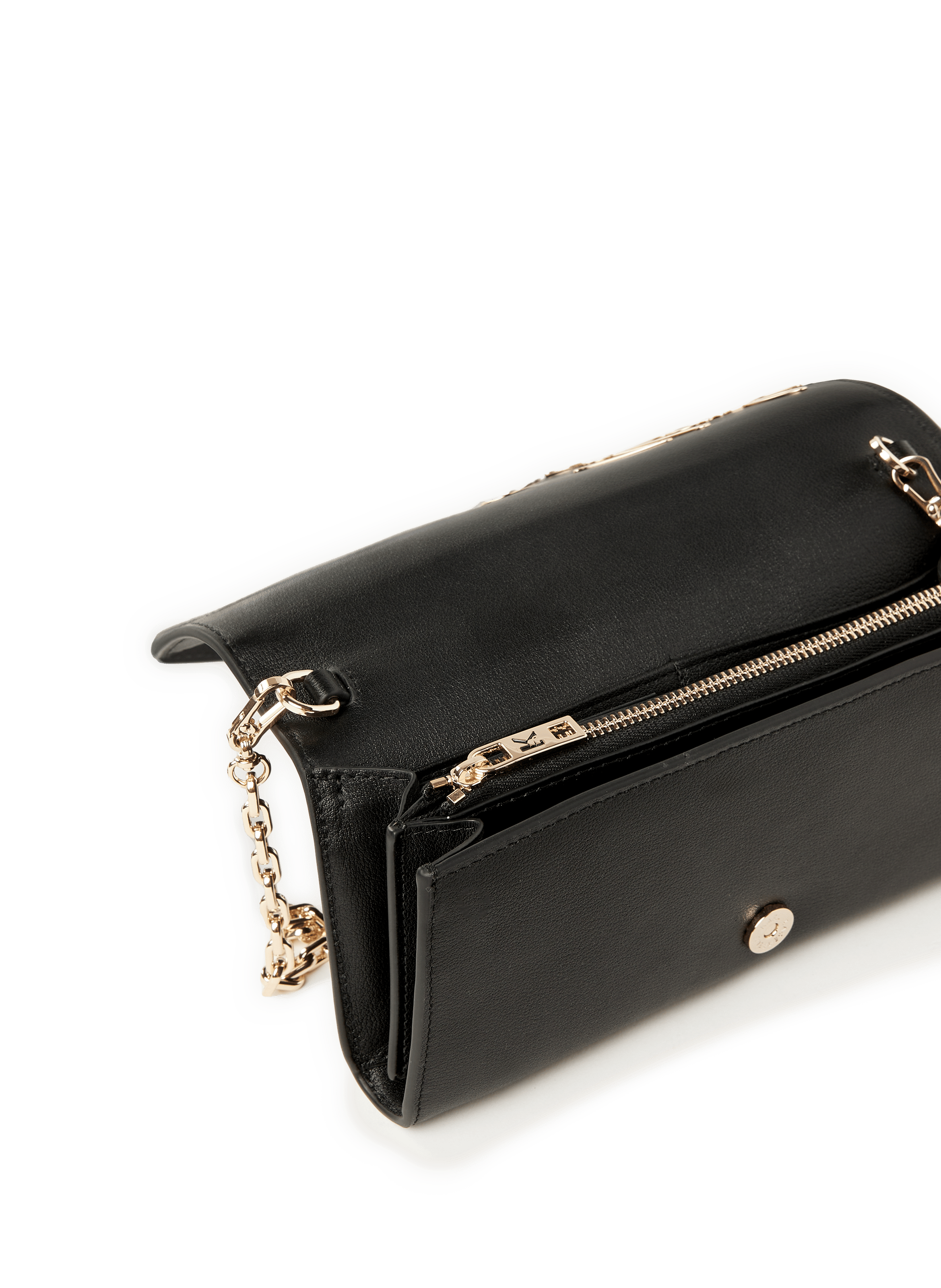 Sac à bandoulière K signature en cuir KARL LAGERFELD Noir