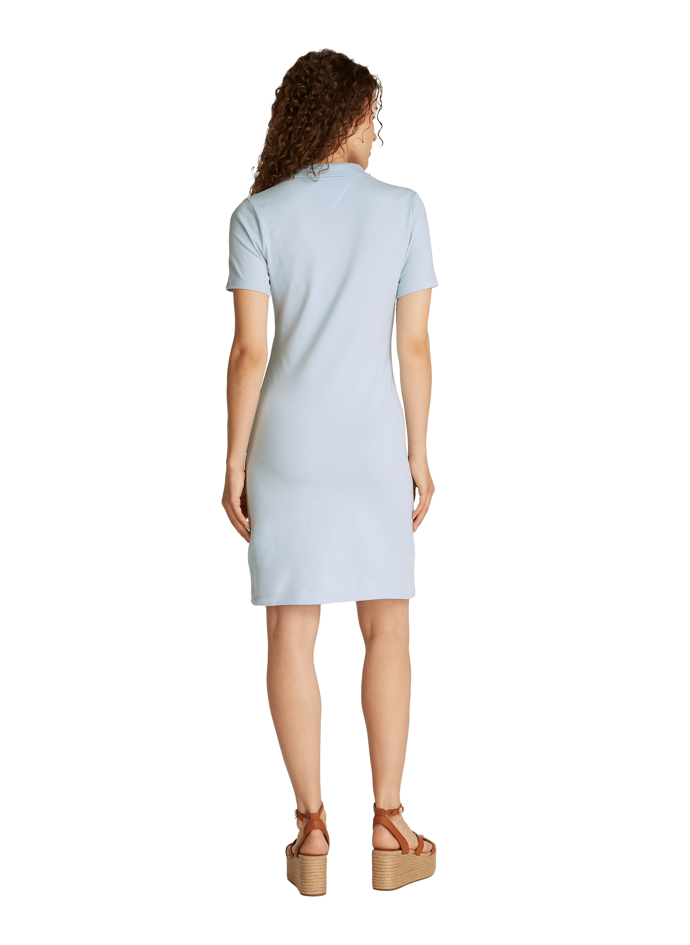 Robe polo courte en coton TOMMY HILFIGER Bleu