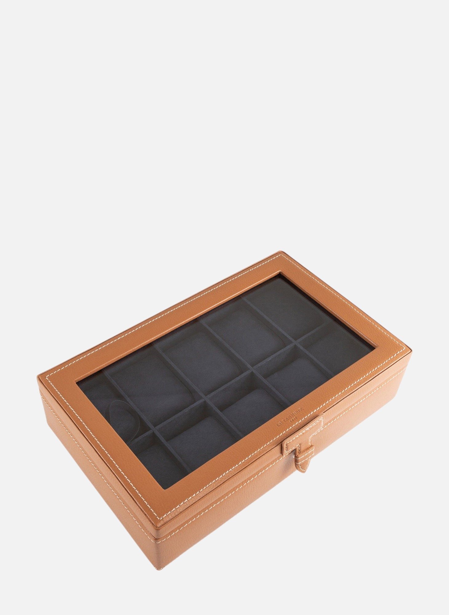 Coffret 10 montres en cuir LE TANNEUR Marron