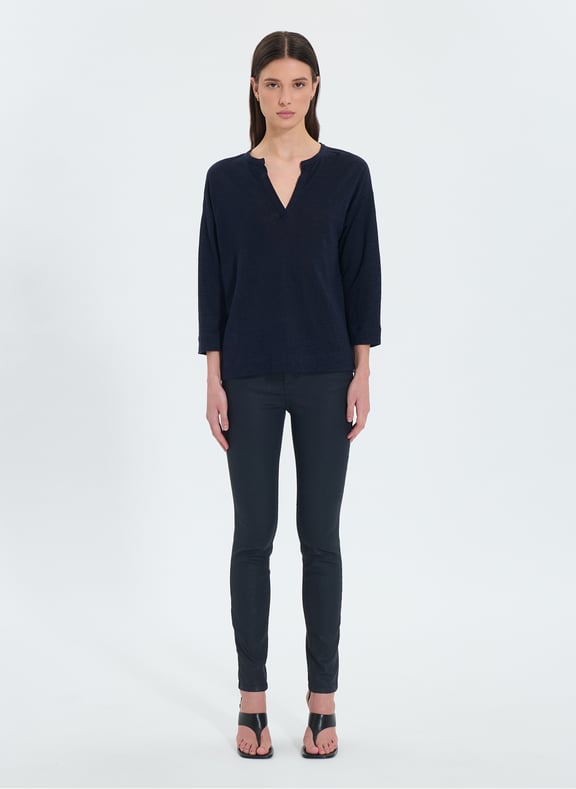 Jeans laque marine slim - jskinny Bleu by ZAPA ZAPA Jeans laque marine slim - jskinny Bleu