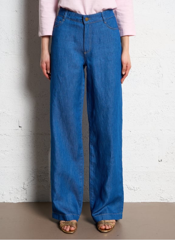 Jean large sandy bis Bleu by MAISON 123 MAISON 123 Jean large sandy bis Bleu