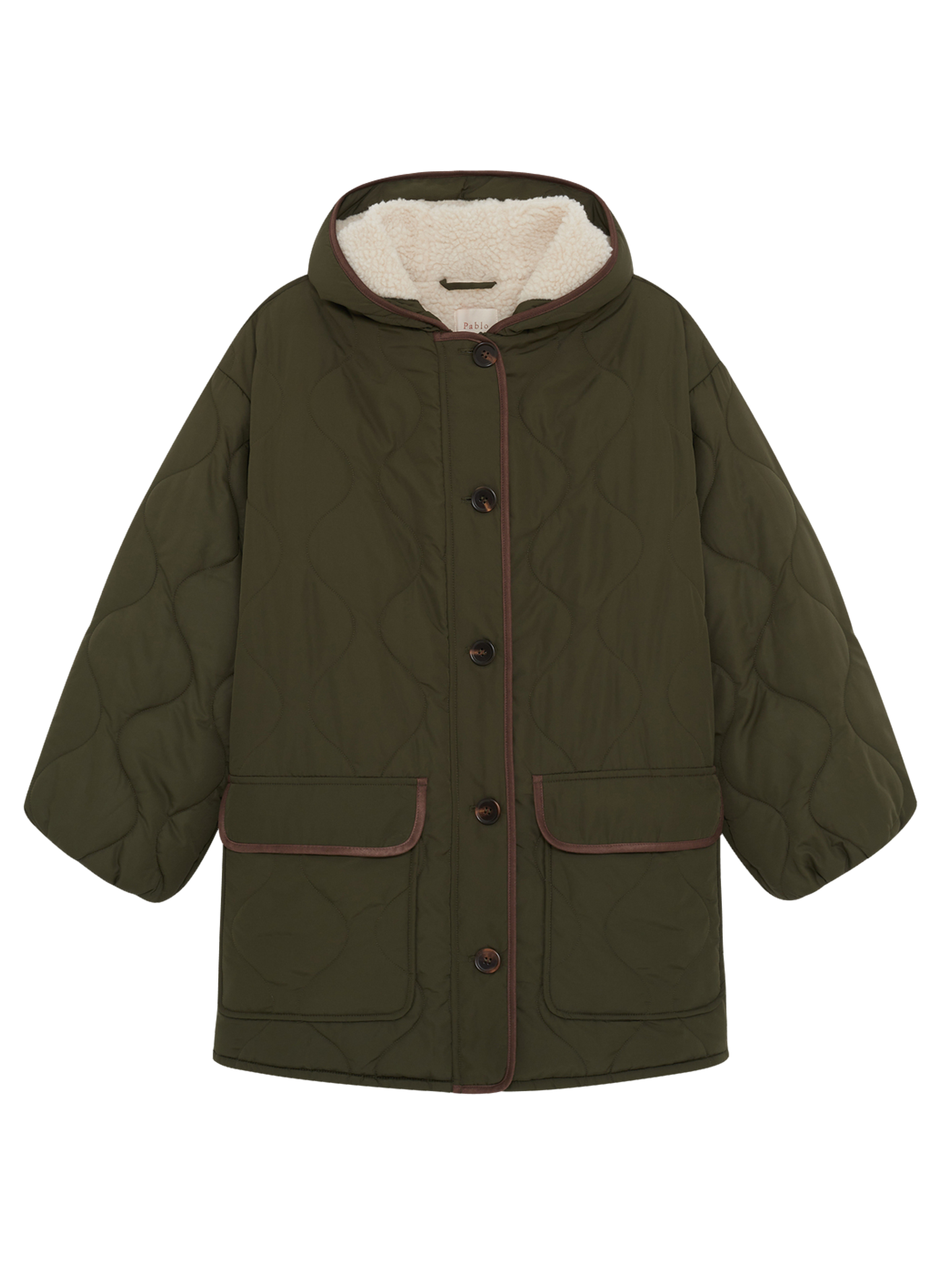 Parka matelassée fourrée à capuche - maissa PABLO Kaki