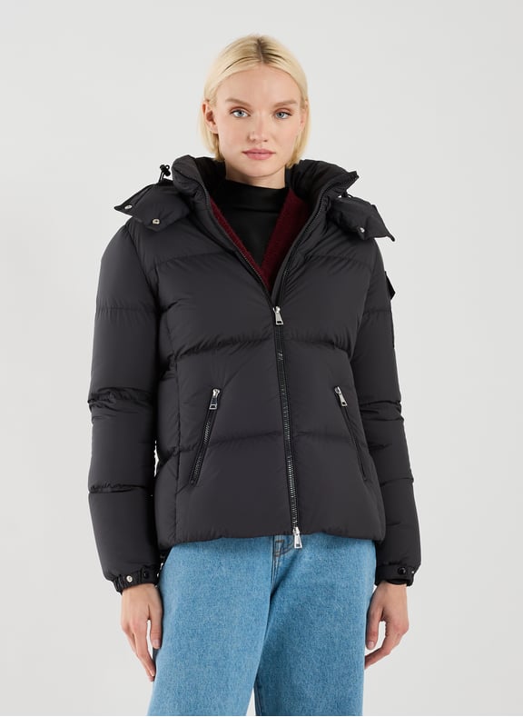 Quilted jacket with removable hood Black by MONCLER MONCLER Quilted jacket with removable hood Black