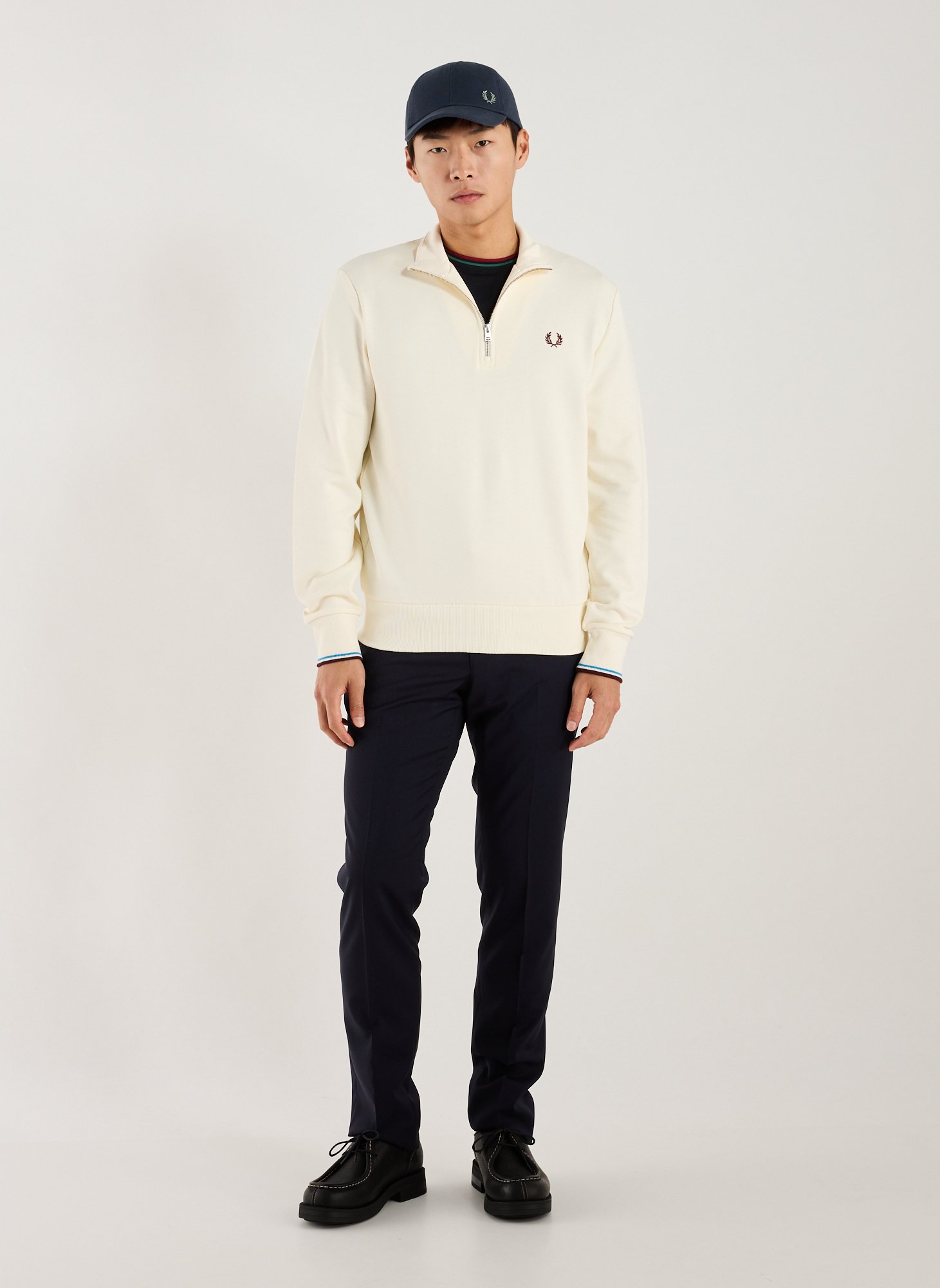 Cotton sweatshirt FRED PERRY Beige