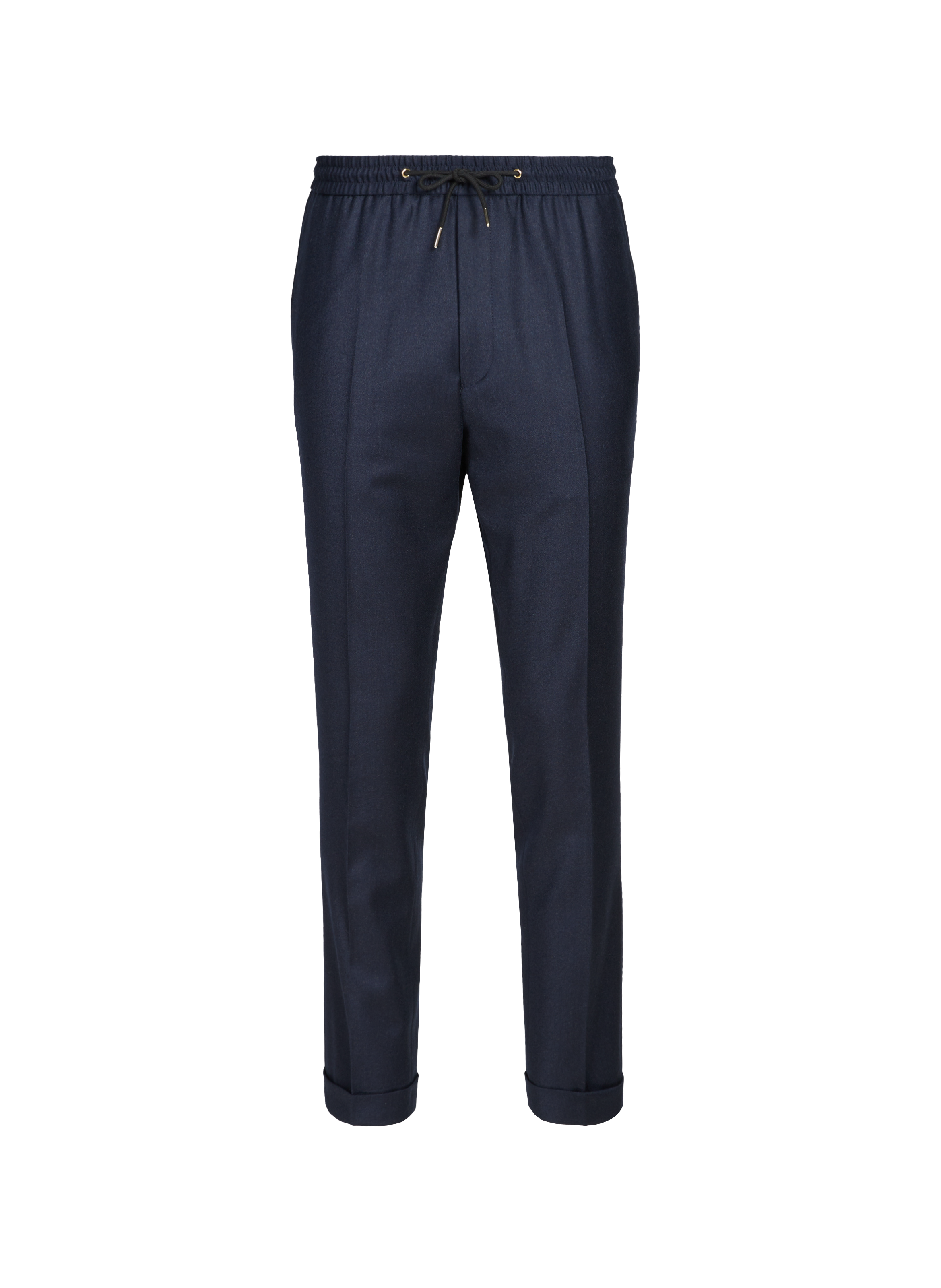 PAUL SMITH Straight wool and cashmere pants Blue