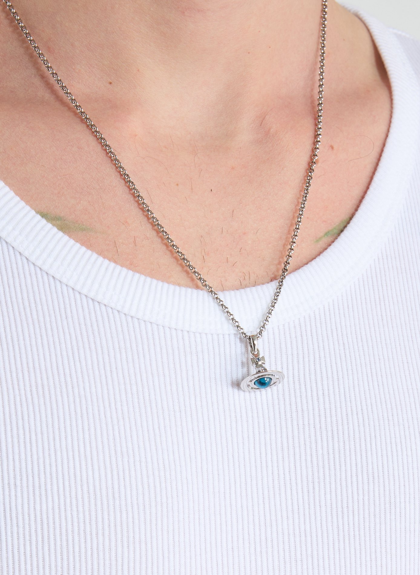 Small orb pendant necklace VIVIENNE WESTWOOD Blue