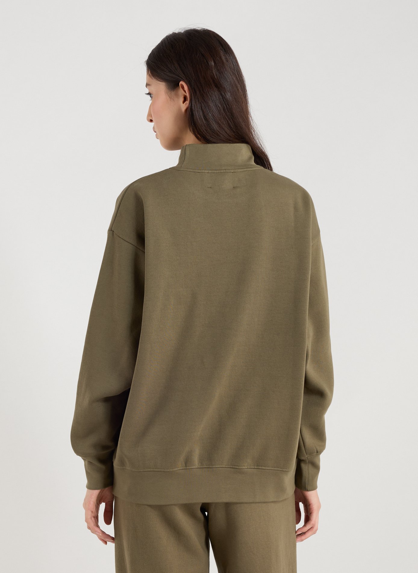 Solid blend cotton sweater GERTRUDE ET GASTON Khaki