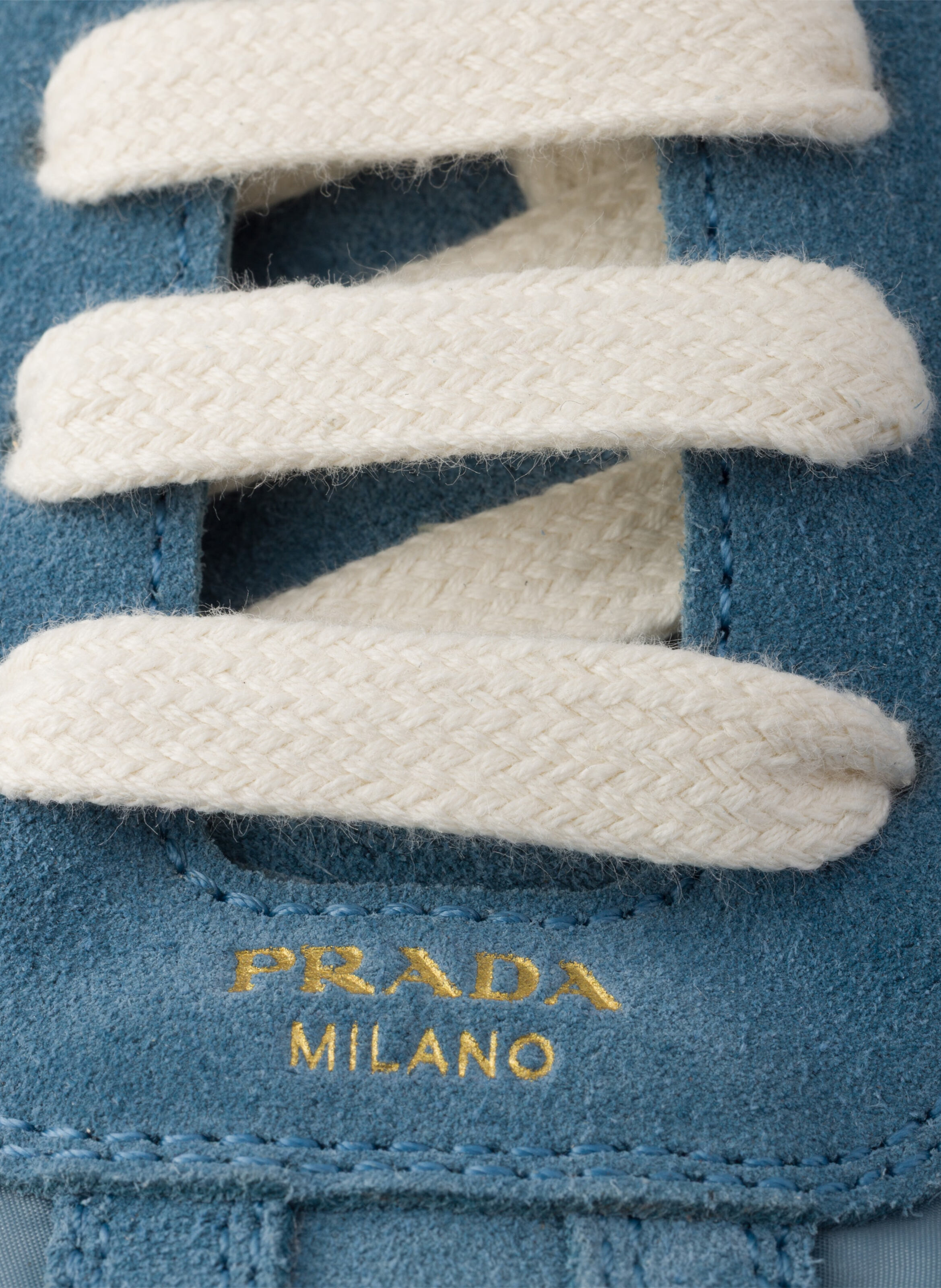 Baskets en daim et re-nylon montecarlo re-edition PRADA Bleu