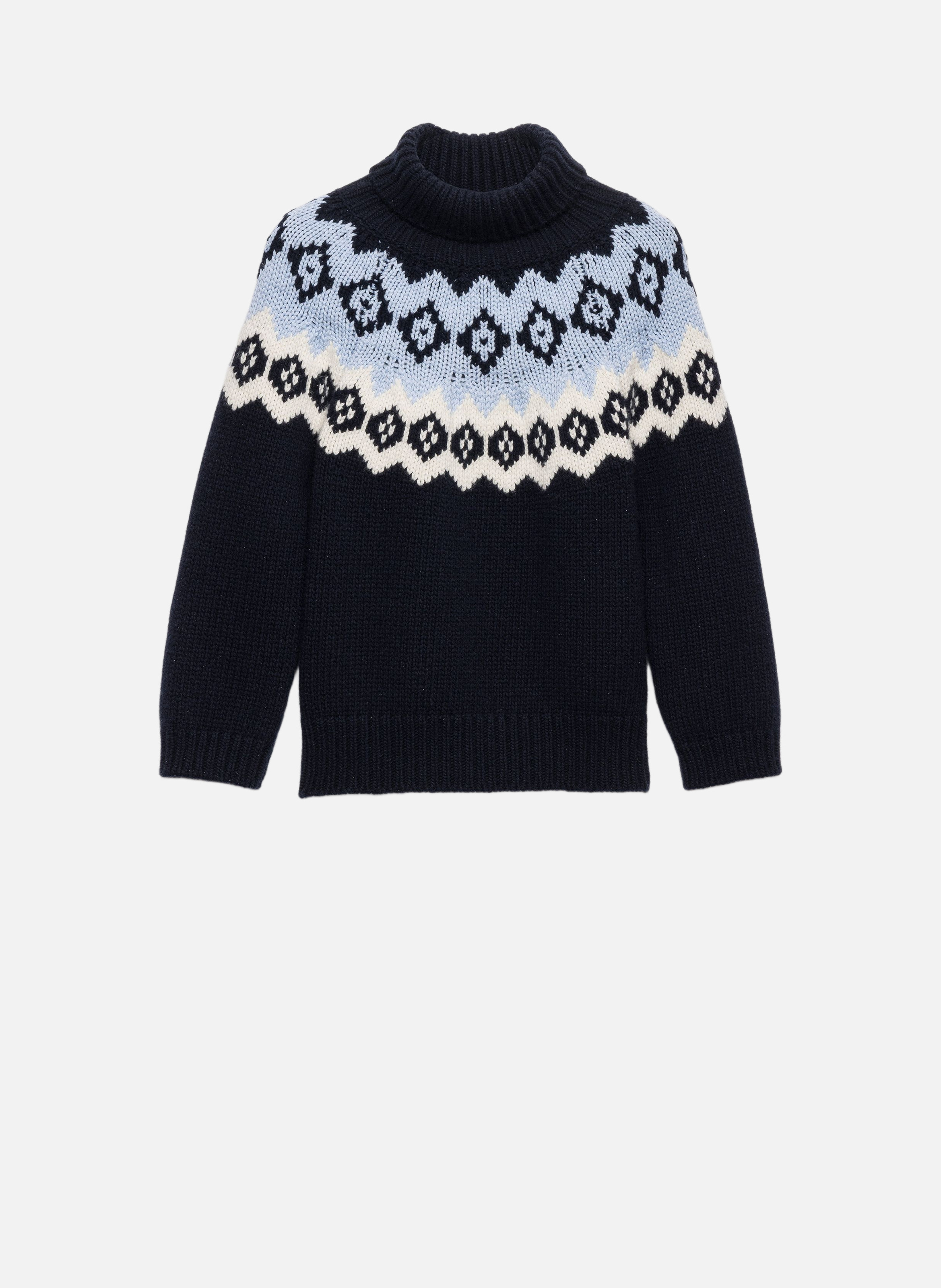 Pull en laine et cachemire PRADA Bleu