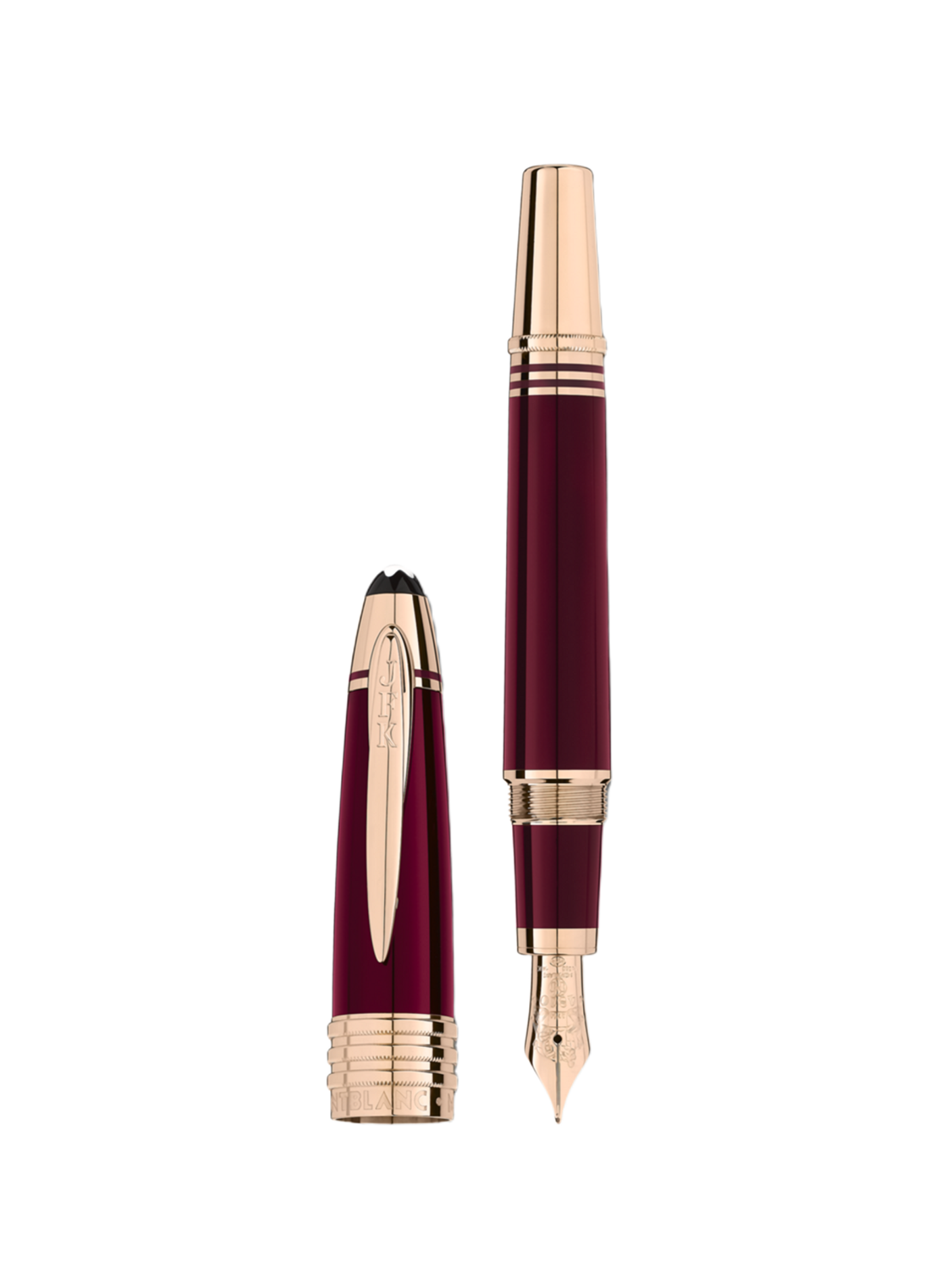 Fountain pen in resin and gold MONTBLANC Red