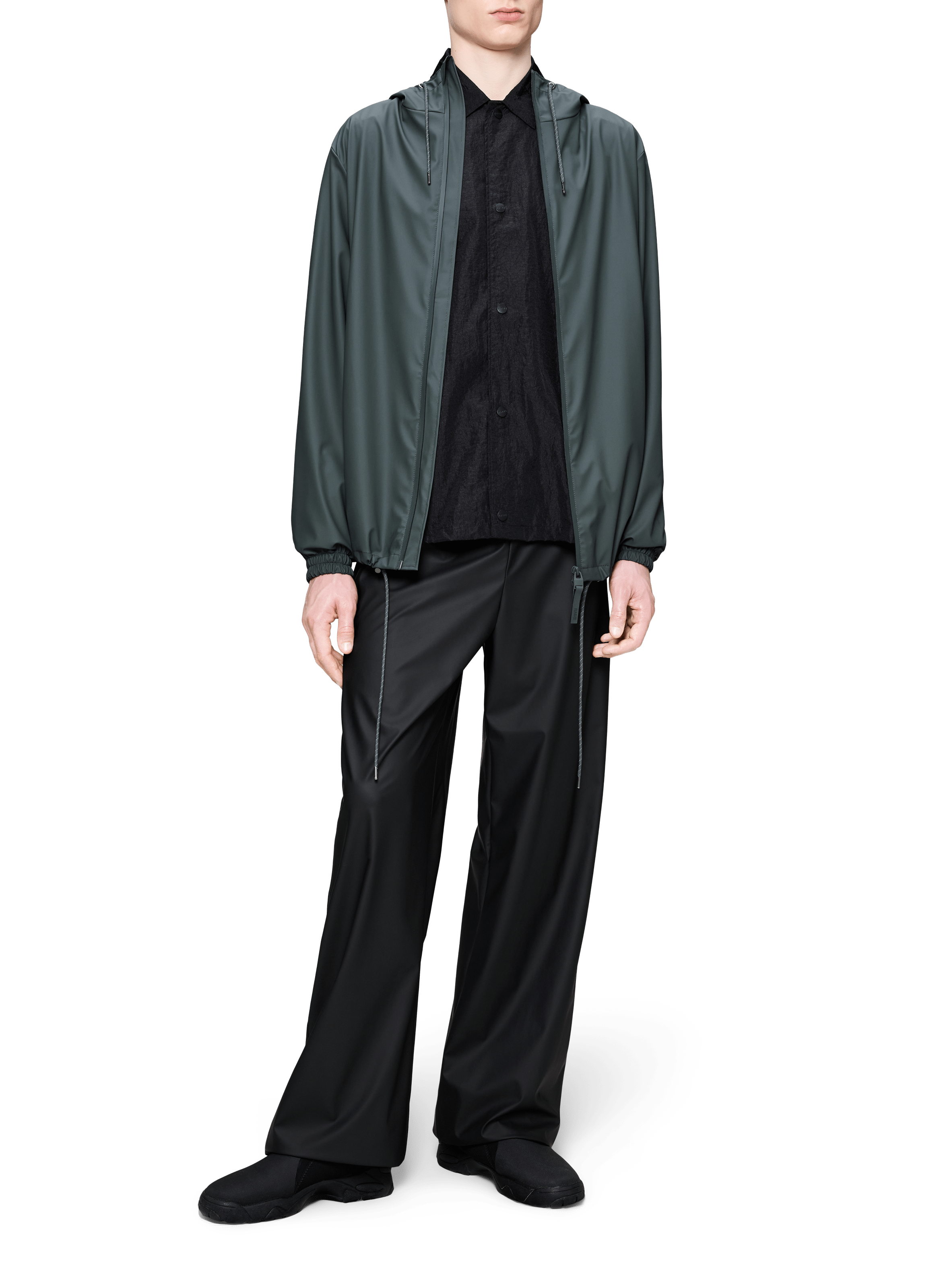 Veste imperméable à capuche RAINS Gris