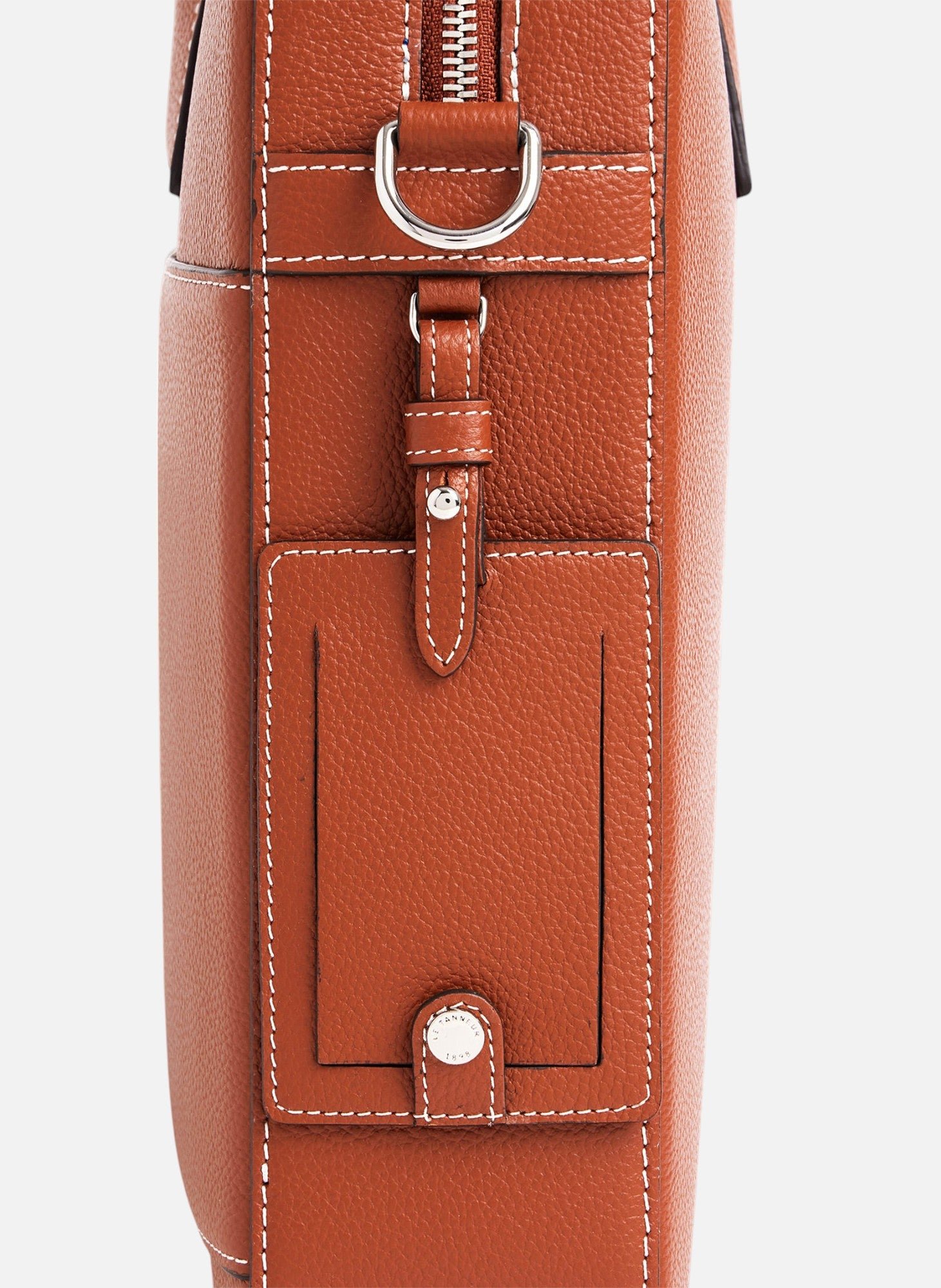 Porte documents 14" emile en cuir grainé LE TANNEUR Marron