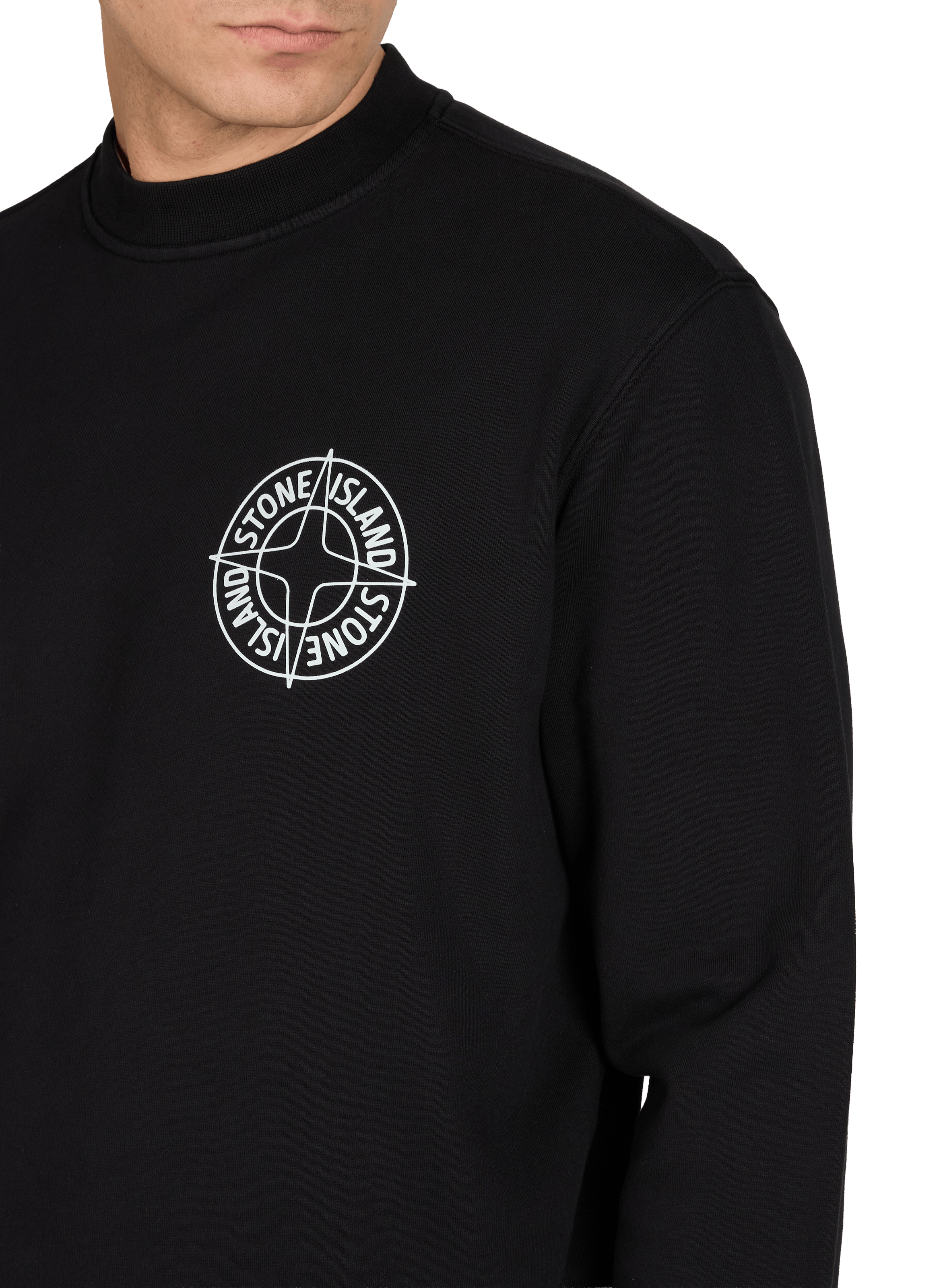 Sweatshirt en coton STONE ISLAND Noir