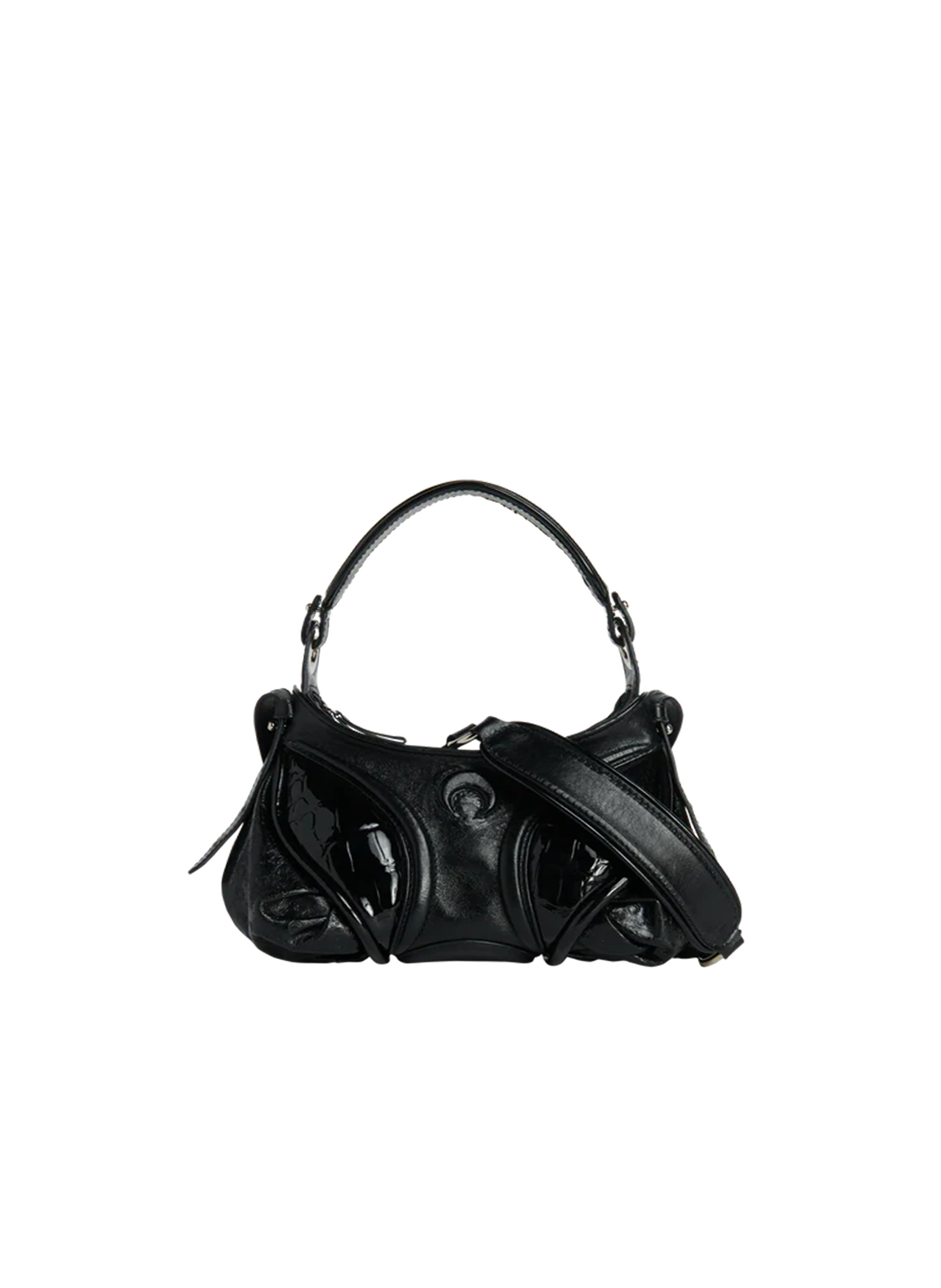 Sac futura mini en cuir embossé MARINE SERRE Noir