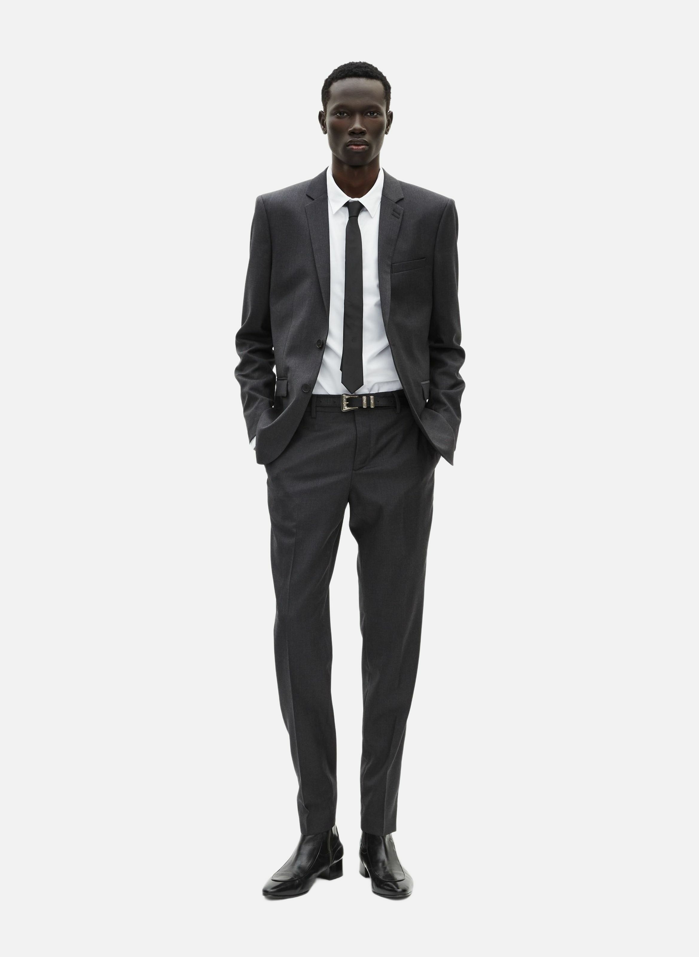 Veste de costume en laine coupe cintrée THE KOOPLES Gris