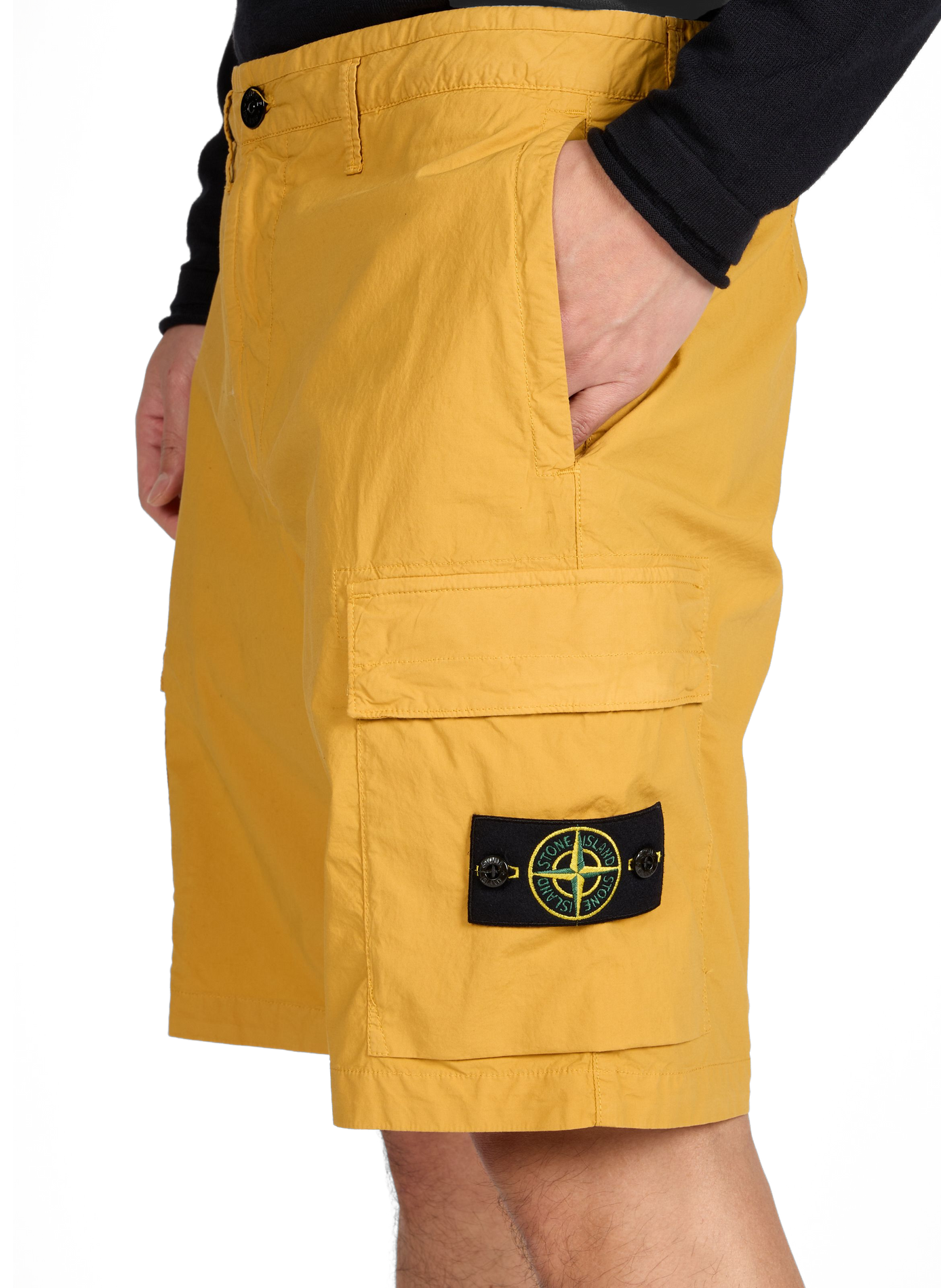 Cotton-blend Bermuda shorts STONE ISLAND Yellow